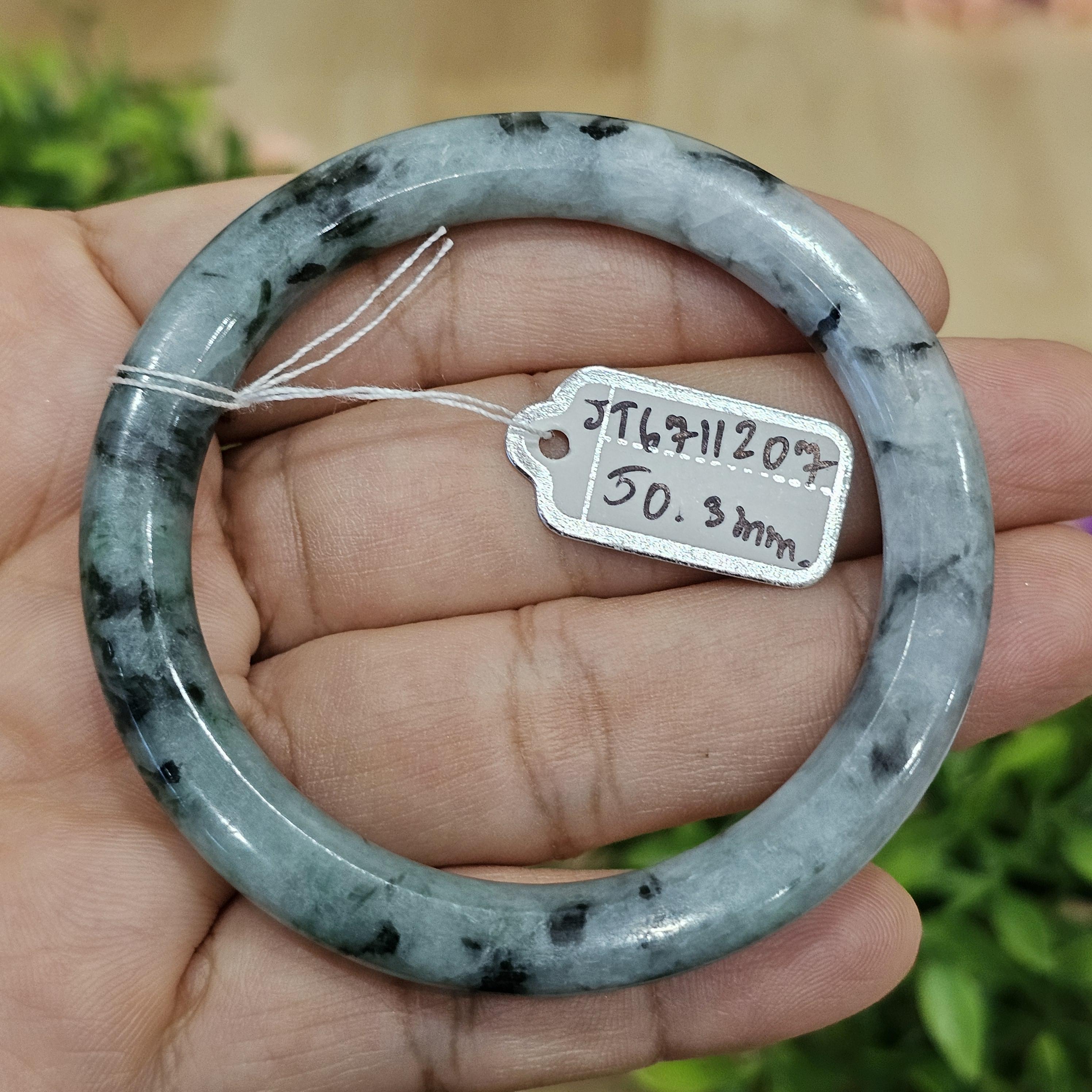 JB6711207 หยก พม่า แท้ Jade กำไลหยก (Jadeite bracelet) พม่า (Myanmar) 50.3 มม.