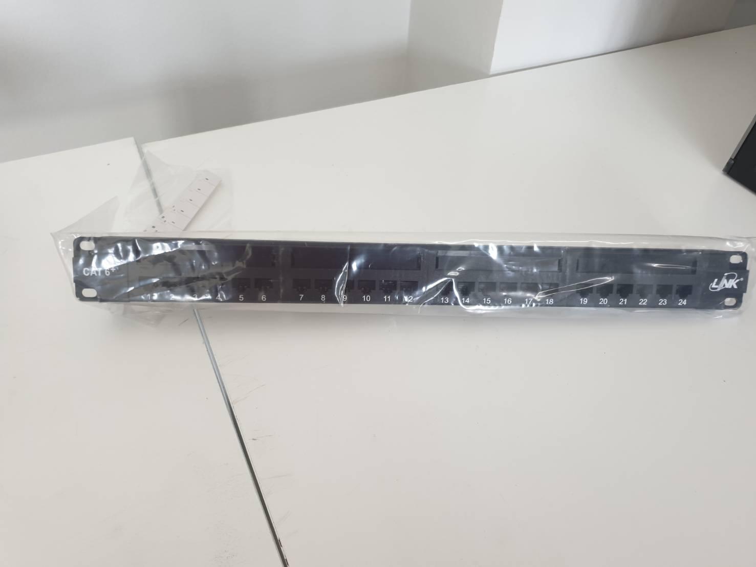 LINK US-3124 : CAT6 PATCH PANEL 24 PORT(1U)