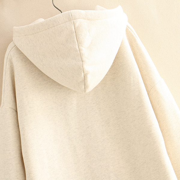 เสื้อสเวตเตอร์กันหนาว มีฮู้ด แต่งกระเป๋าหน้า (12336LM)