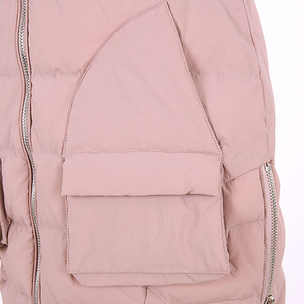 เสื้อโค้ทกันหนาวขนเป็ด มีฮู้ดแต่งเฟอร์แท้ ใส่ติดลบลุยหิมะได้ (12088X)