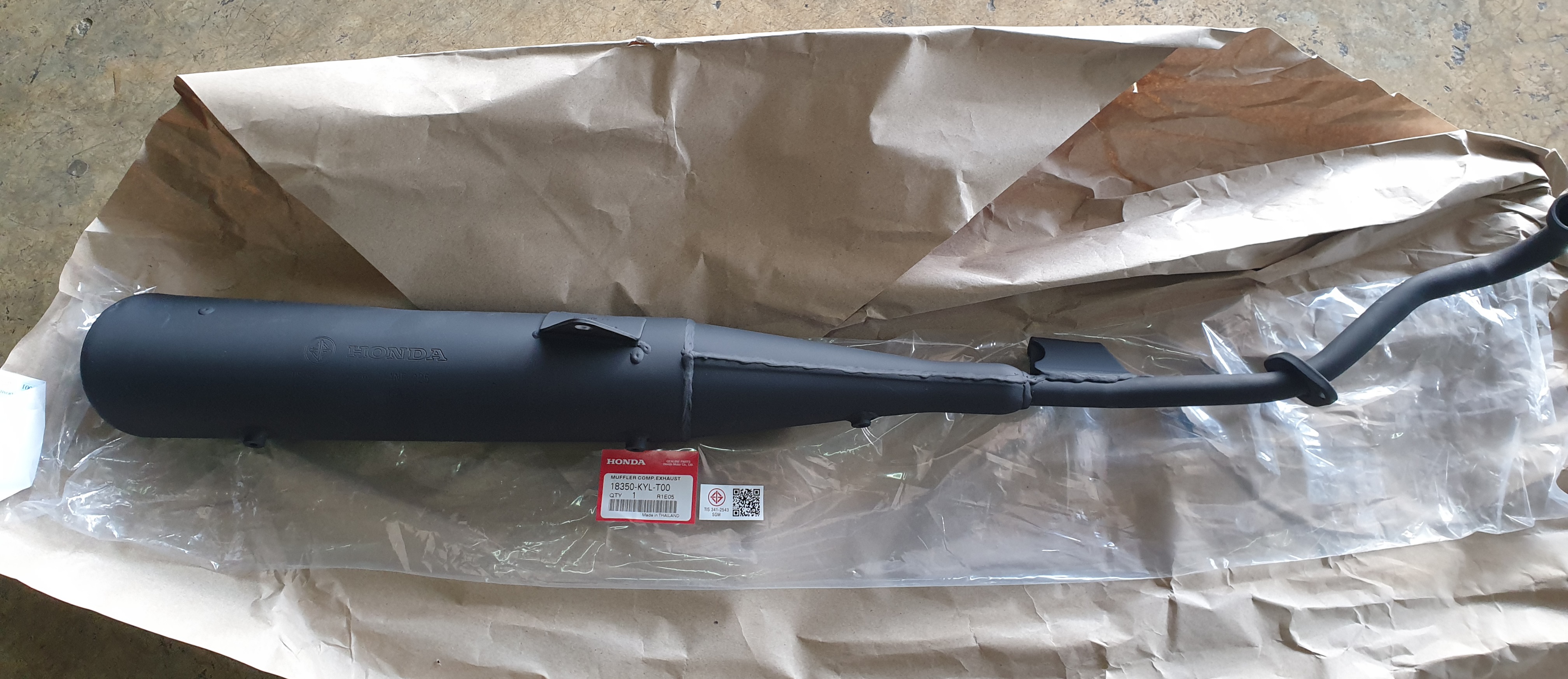 ท่อไอเสีย เวฟ125MC(ปี2510)ท่อดำ