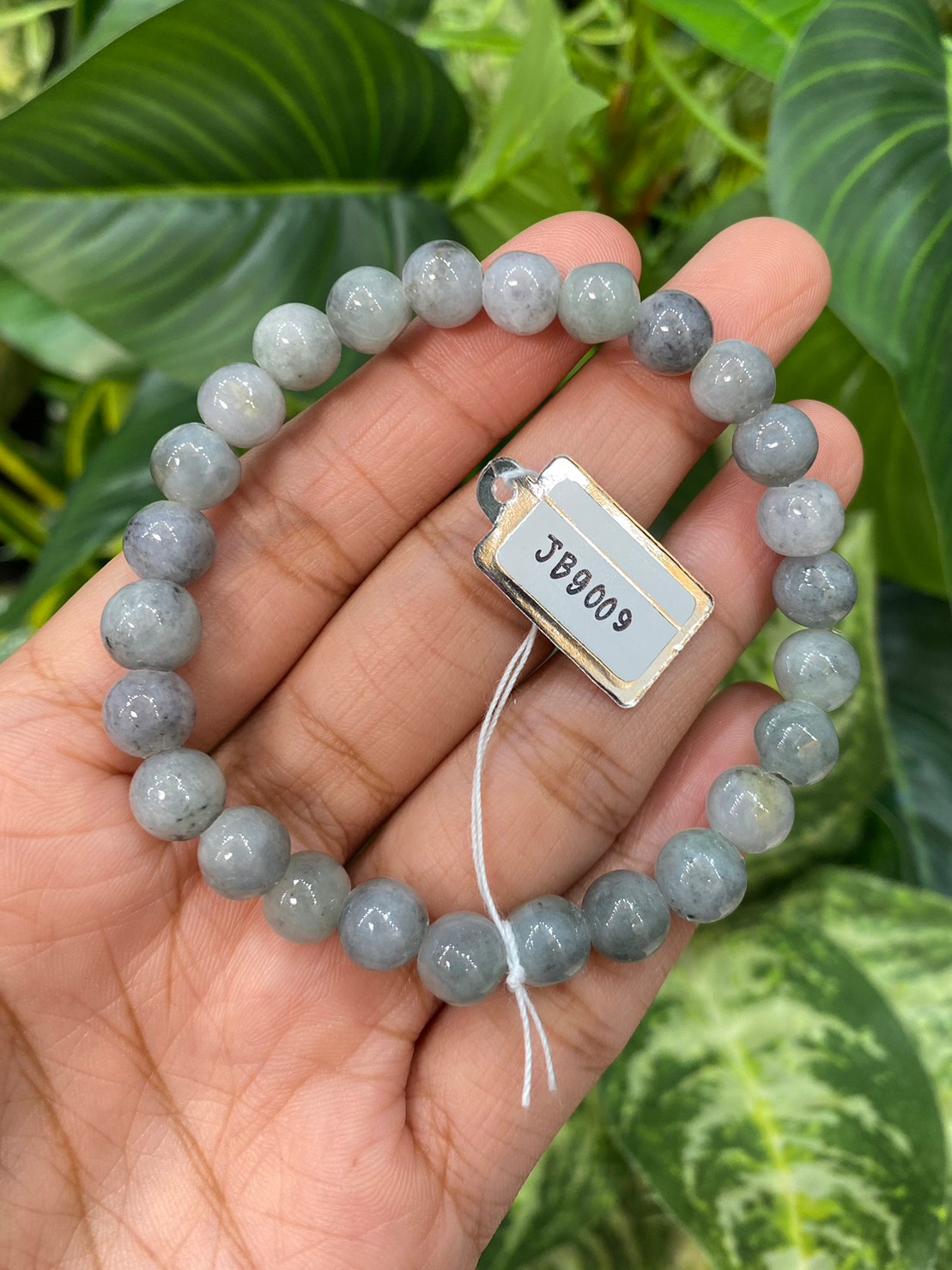 JB9009 หยก พม่า แท้ Jade กำไล ประคำหยก (Jadeite Beads Bracelet) พม่า (Myanmar)