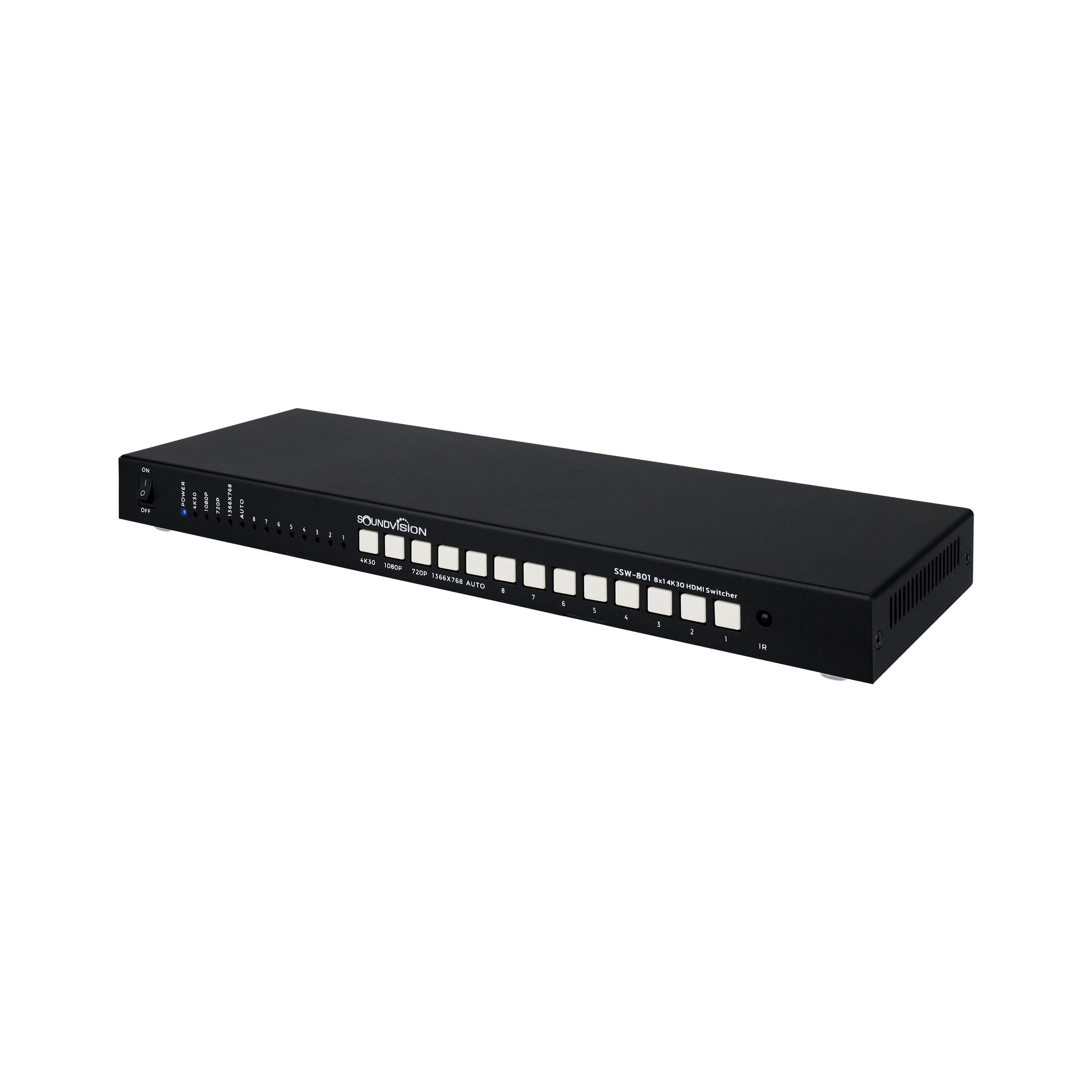 SOUNDVISION SSW-801 เครื่องสลับสัญญาณภาพ 4K30 HDMI Switcher 8 in 1 out