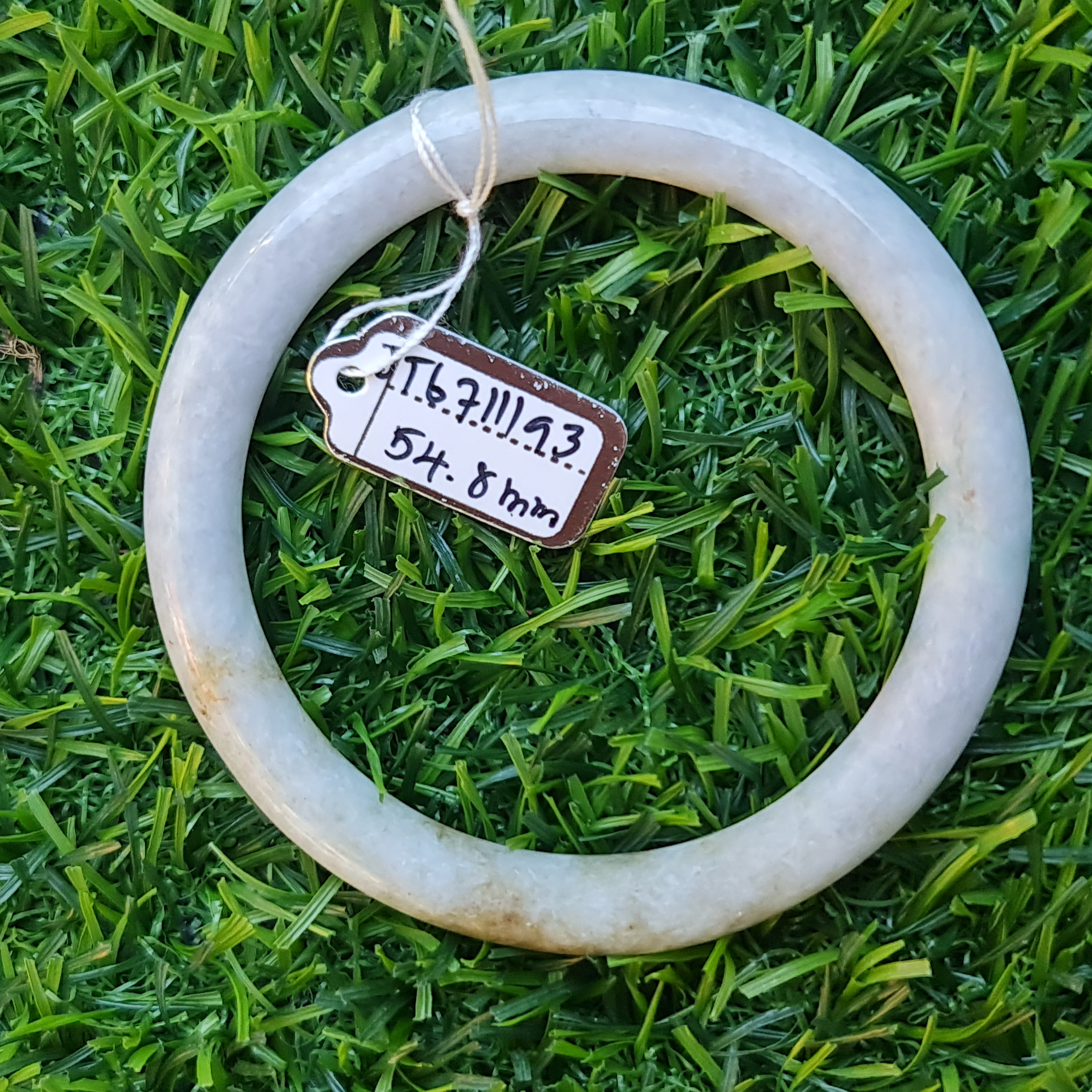 JT6711193 หยก พม่า แท้ Jade กำไลหยก 54.8 มม. (Jadeite bracelet) พม่า (Myanmar)