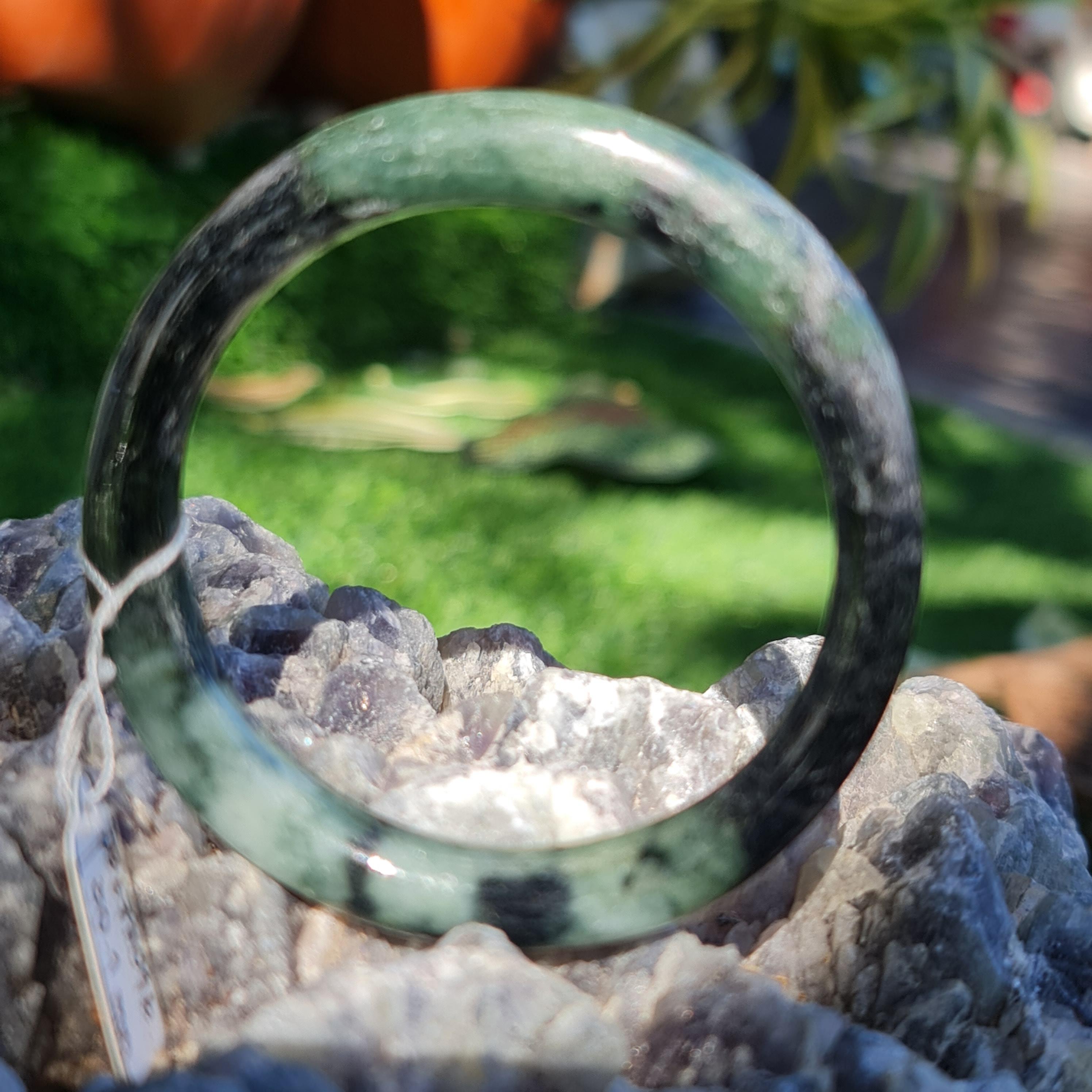 JB6711096 หยก พม่า แท้ Jade กำไลหยก (Jadeite bracelet) พม่า (Myanmar) 50.1 มม.