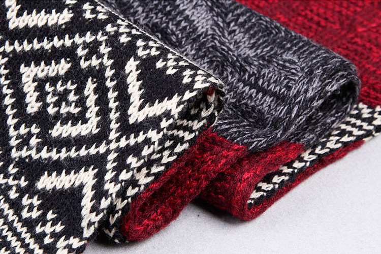 ผ้าพันคอไหมพรมถักลาย ผืนยาว ใช้ได้ทั้งชายและหญิง (10263MM)