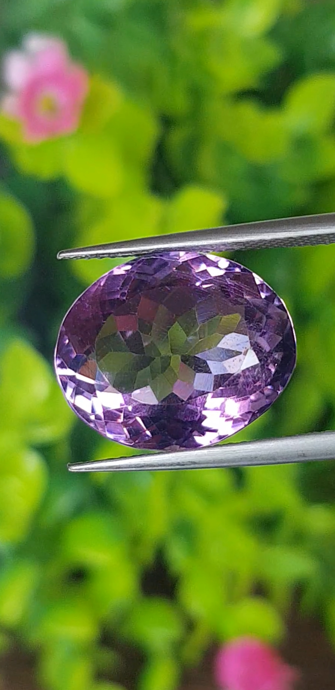 พลอย อเมทิส Amethyst 12.36 กะรัต (Cts.) พลอยแท้ อัญมณีมงคลประจําวันเกิด เครื่องประดับพลอย