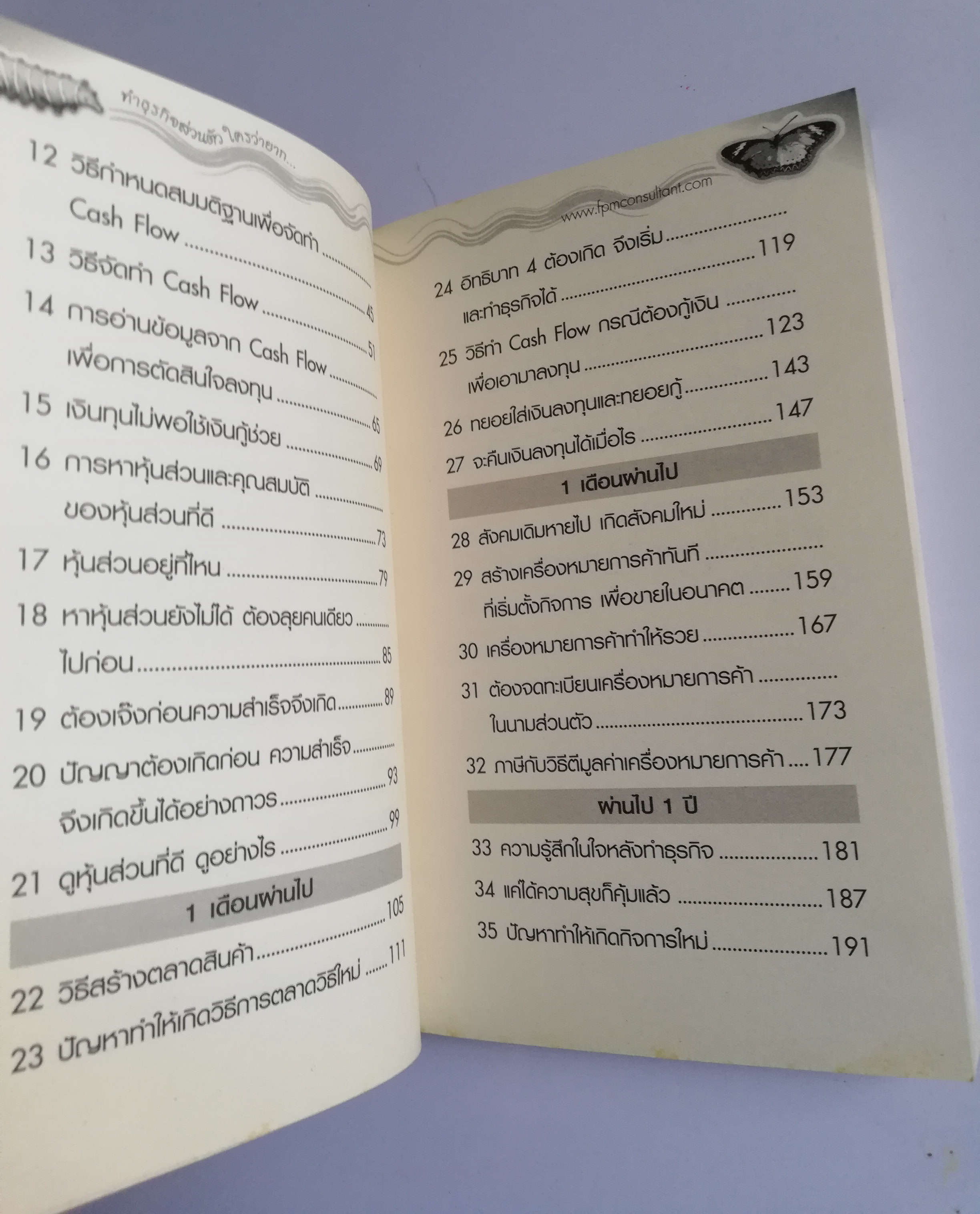 หนังสือการทำธุรกิจส่วนตัว "การทำธุรกิจส่วนตัวใครว่ายาก" อยากมีและทำกิจการส่วนตัวต้องอ่าน ได้เวลาลาออกจากการเป็นลูกจ้างเสียที หนอนจะเปลี่ยนเป็นผีเสื้อ ชีวิตใหม่จะบังเกิด โดย ชาย กิตติคุณากรณ์ -อยากเป็นคนรวยต้องเริ่มยังไง -วิธีหาเรื่องที่รักให้เจอ