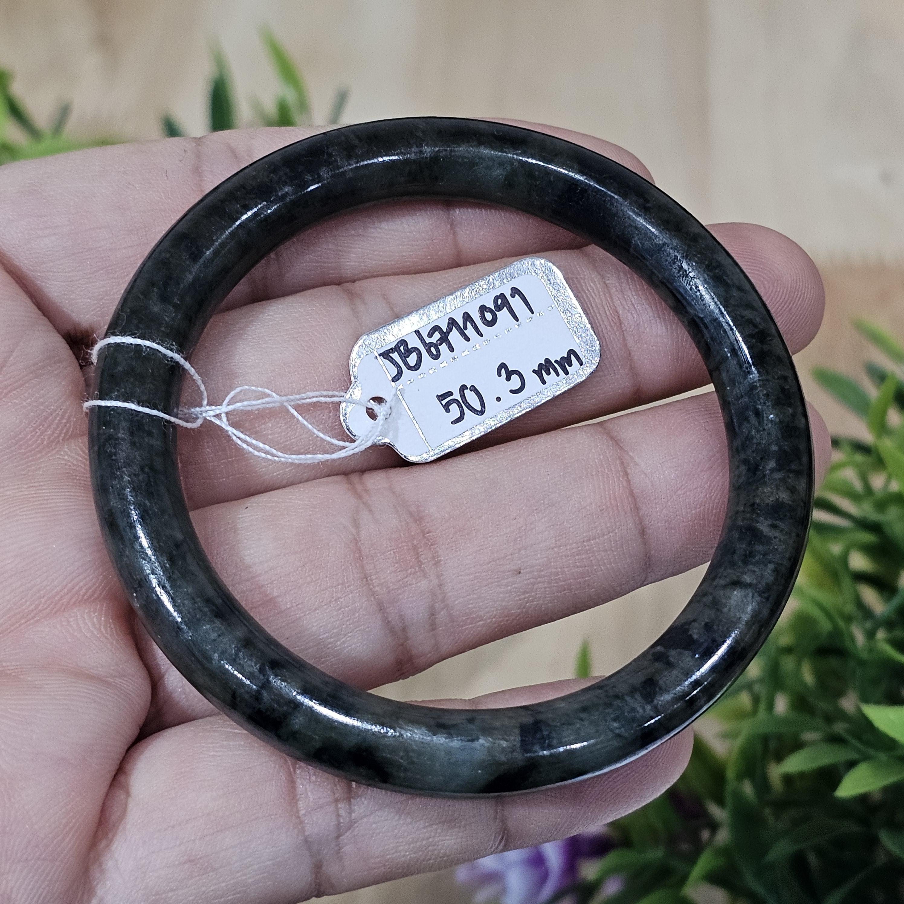 JB6711091 หยก พม่า แท้ Jade กำไลหยก 50.3 มม (Jadeite bracelet) พม่า (Myanmar)