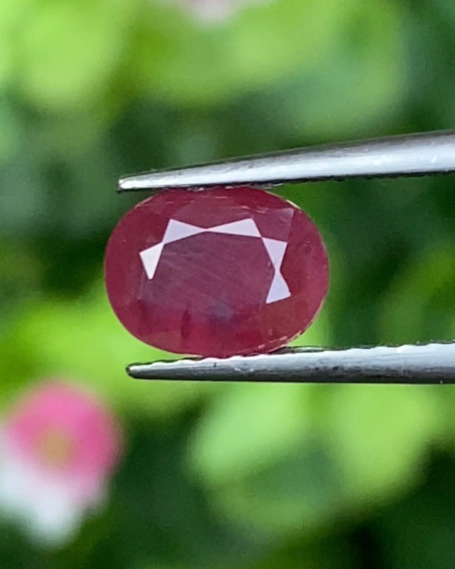 พลอย ทับทิม สยาม Siam Ruby sapphire 1.19 กะรัต (Cts.) พร้อมใบเซอร์ พลอยแท้ อัญมณีมงคลประจําวันเกิด เครื่องประดับพลอย