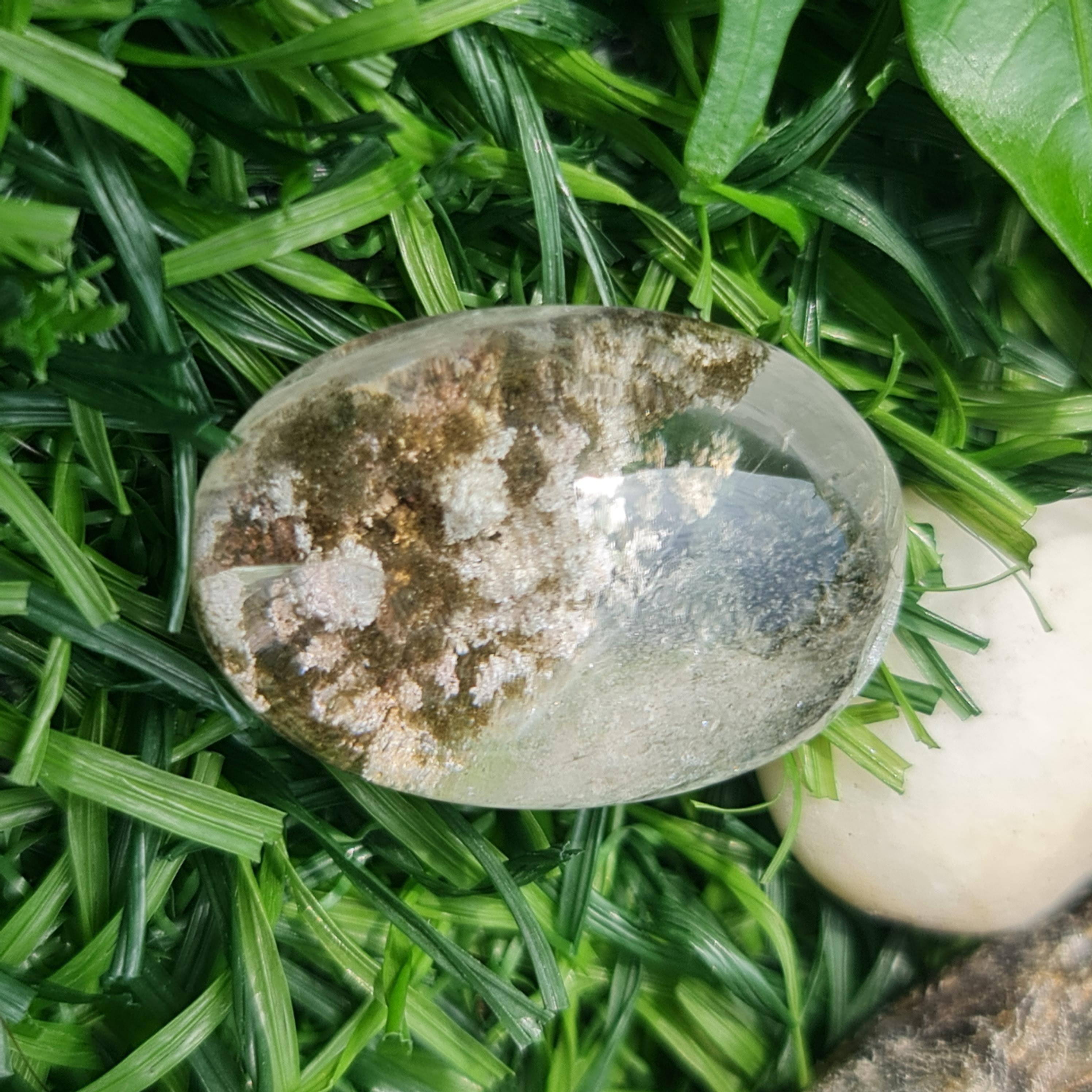 โป่งข่าม ควอตซ์ Rutilated Quartz 34.23 กะรัต Cts. พลอยแท้ อัญมณีมงคลประจําวันเกิด เครื่องประดับพลอย