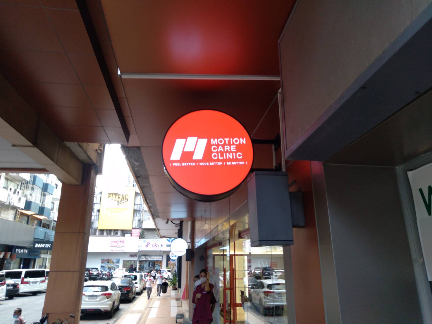 #ป้ายกล่องไฟหน้าเรียบไฟออก2ด้าน