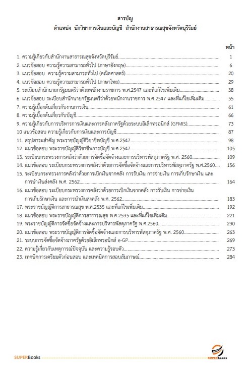 แนวข้อสอบ นักวิชาการเงินและบัญชี สำนักงานสาธารณสุขจังหวัดบุรีรัมย์