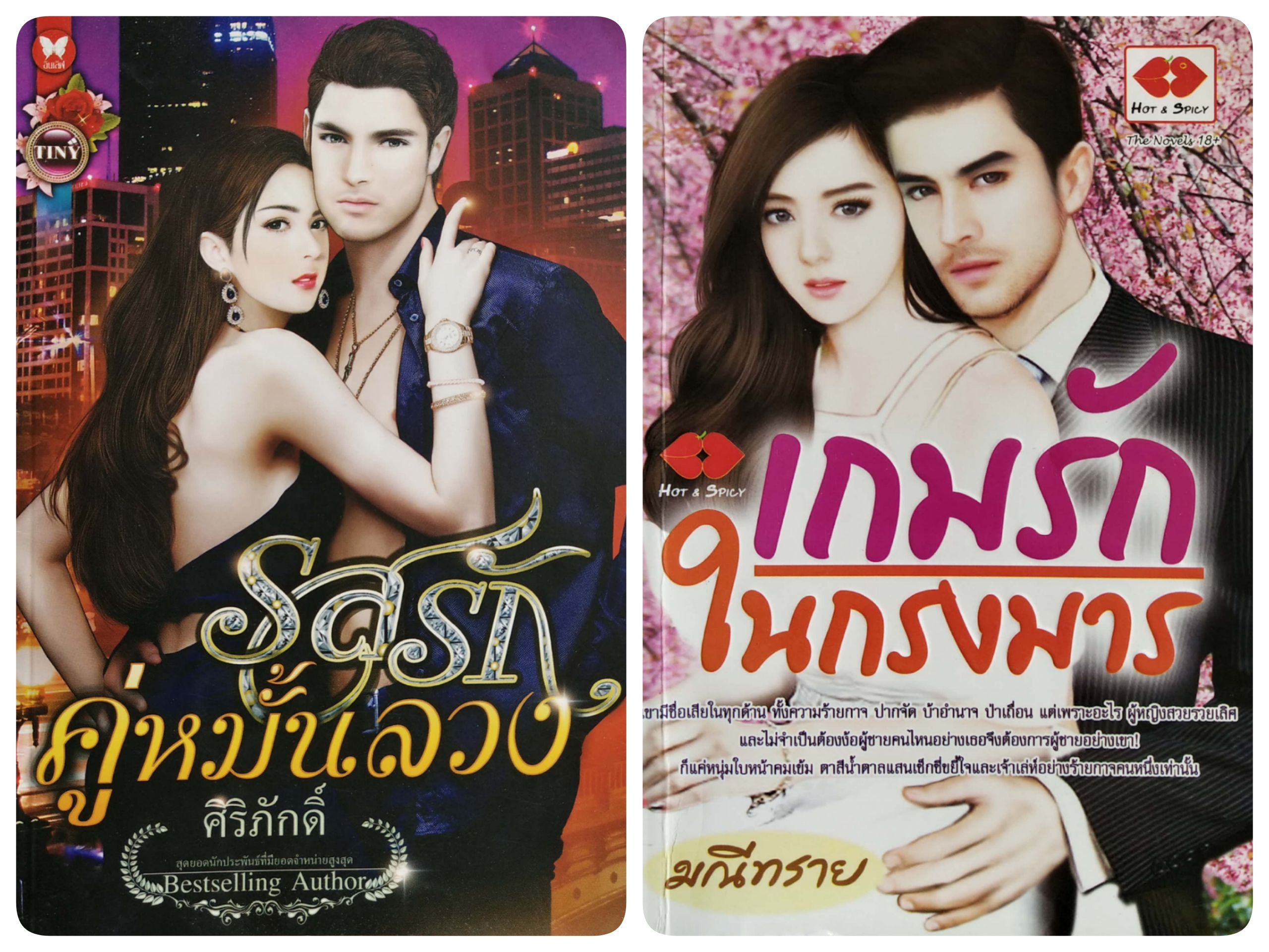 หนังสือนิยายรัก "เกมรักในกรงมาร และ รสรักคู่หมั้นลวง" เกมรักในกรงมาร จบในเล่ม โดย มณีทราย **มีตำหนิ ตามภาพ , รสรักคู่หมั้นลวง จบในเล่ม โดย ศิริภักดิ์ พิมพ์ครั้งแรก กรกฏาคม 2558 สภาพใหม่