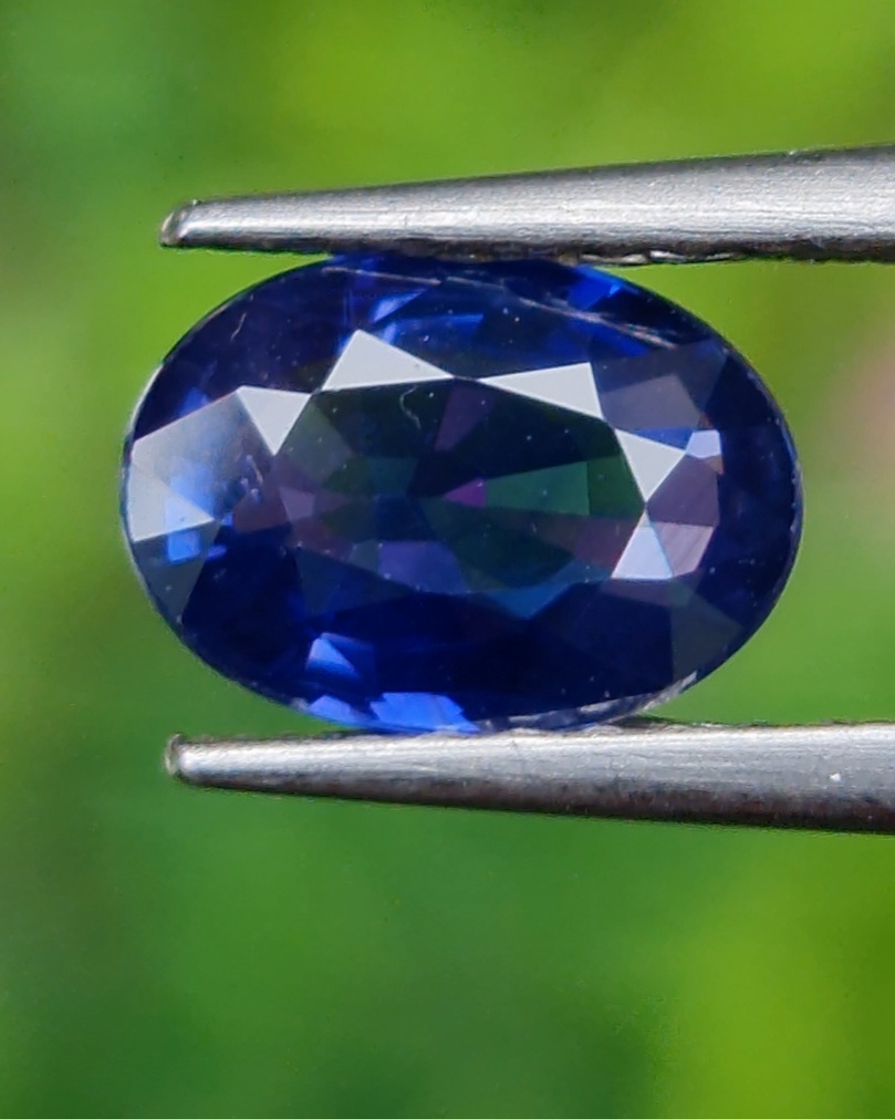 พลอย ไพลิน blue sapphire 1.01 กะรัต (Cts.) มาดากัสกา พลอยแท้ อัญมณีมงคลประจําวันเกิด เครื่องประดับพลอย