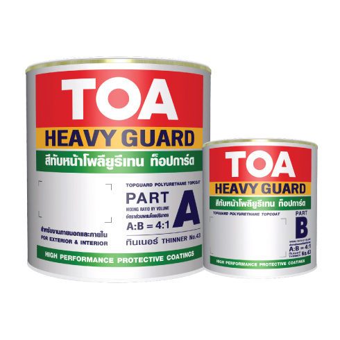 ทีโอเอ ท็อปการ์ด Toa Top Guard สีํทับหน้าอะคริลิก โพลียูรีเทน polyurethane topcoat สำหรับงานภายนอก เฉดธรรมดา