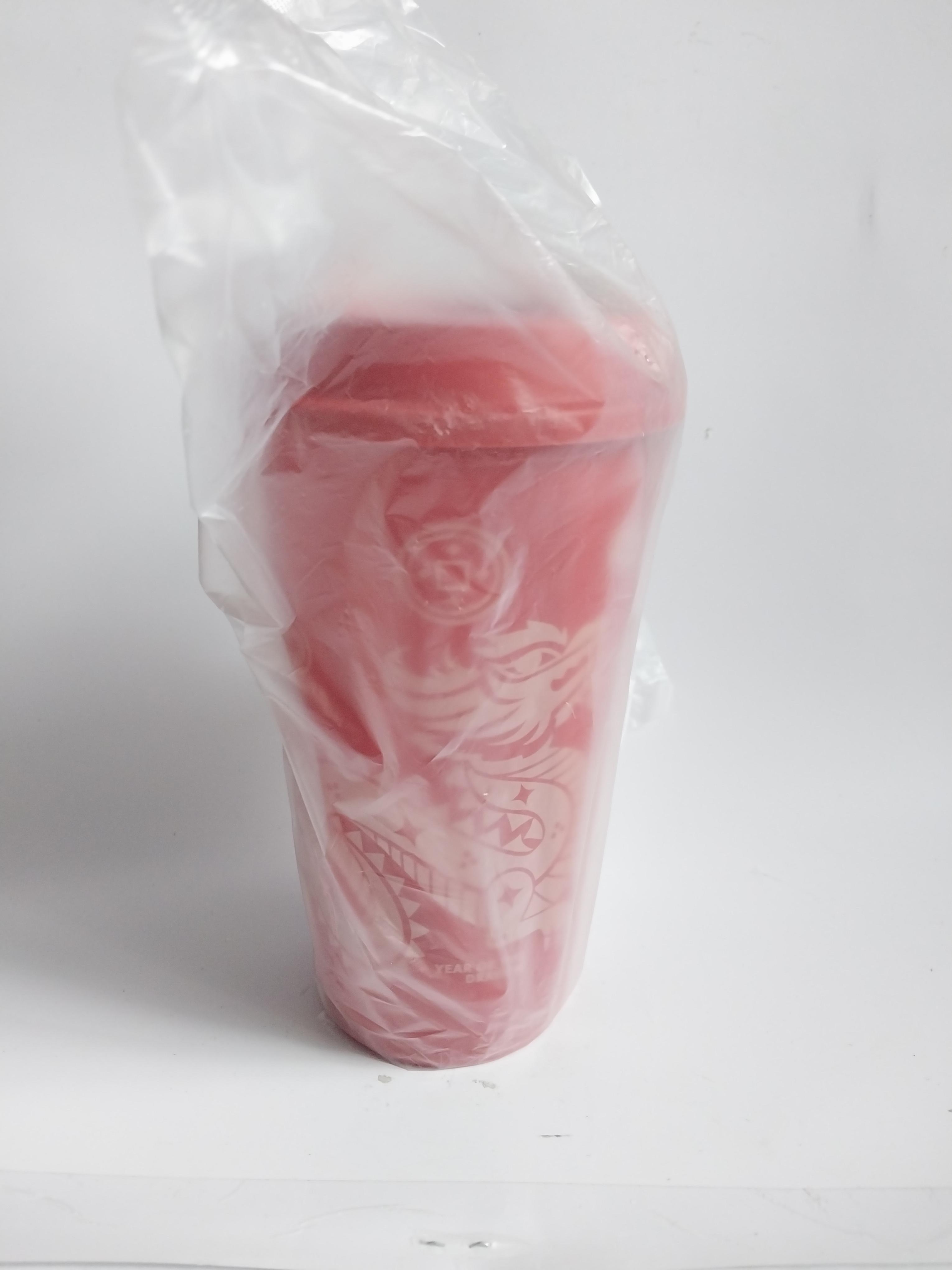 มีหลายภาพ แก้วน้ำพลาสติก พรีเมี่ยมจาก กาแฟ Amazon สีแดง