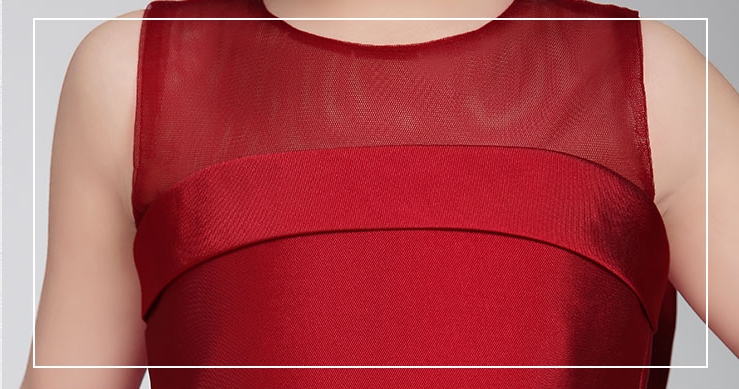 Pre-order ชุดราตรีเด็ก ชุดออกงาน ชุดกระโปรง สไตล์เจ้าหญิง แขนกุด คอกลม ผ้าไหมดัชเชด ซีทรูช่วงไหล่ กระโปรงจับจีบ แต่งโบว์ด้านหลัง มีซิป