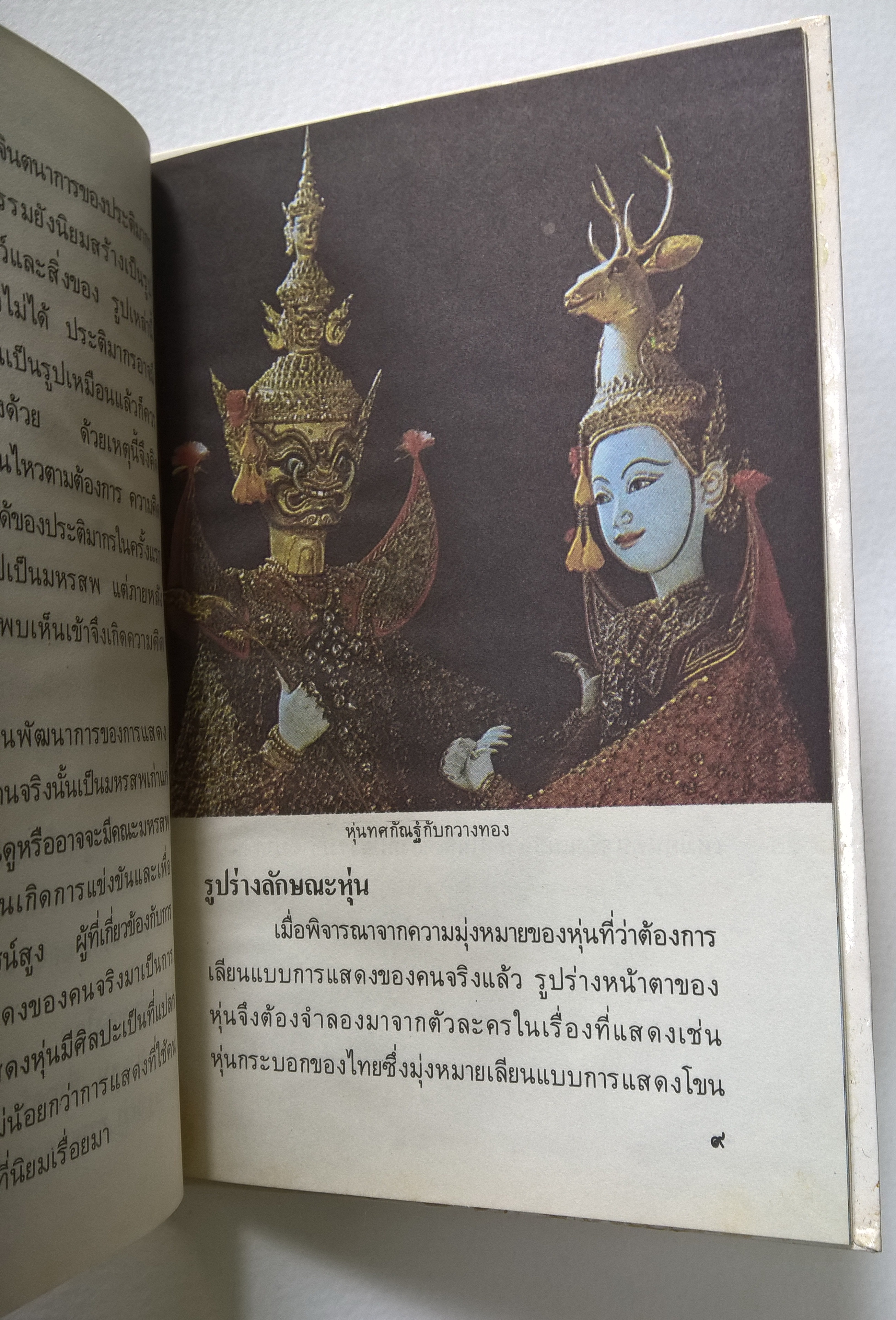 หนังสือชุดความรู้ไทยขององค์การค้าคุรุสภา "การเล่นละครหุ่น" โดย วดี กัณหทัต และชัยณรงค์ ชวนะชิต พิมพ์ครั้งที่ 1 ปี 2529 **หนังสือใหม่ ปกมีตำหนิ
