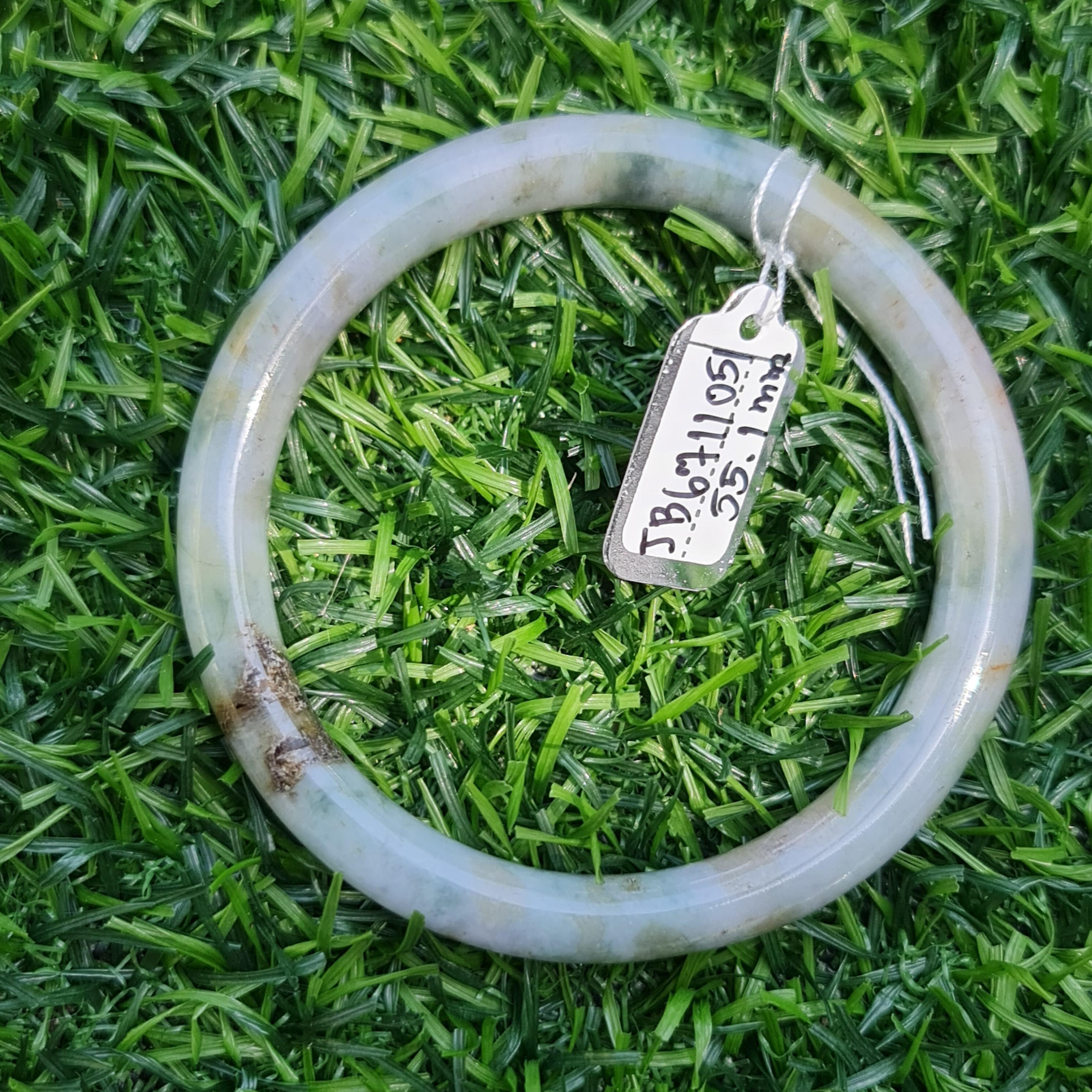 JB671105 หยก พม่า แท้ Jade กำไลหยก (Jadeite bracelet) พม่า (Myanmar) 55.1 มม.