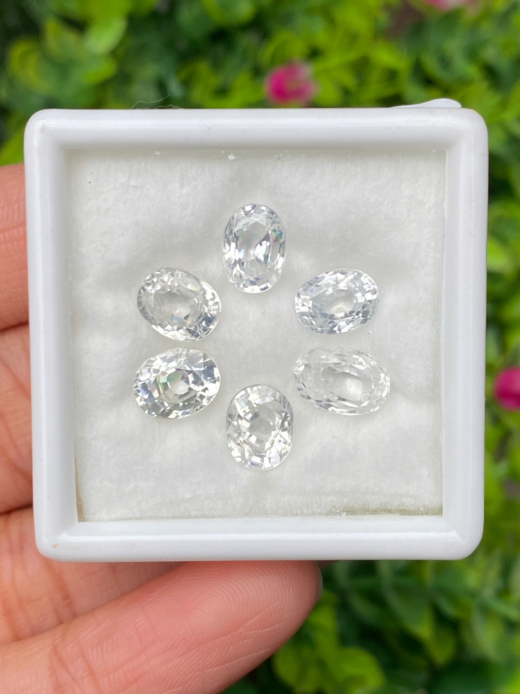 พลอย เพทาย Natural Zircon 13.20 กะรัต (Cts.) 6 เม็ด (6 Pcs.) พลอยแท้อัญมณีมงคล ประจําวันเกิด เครื่องประดับพลอย