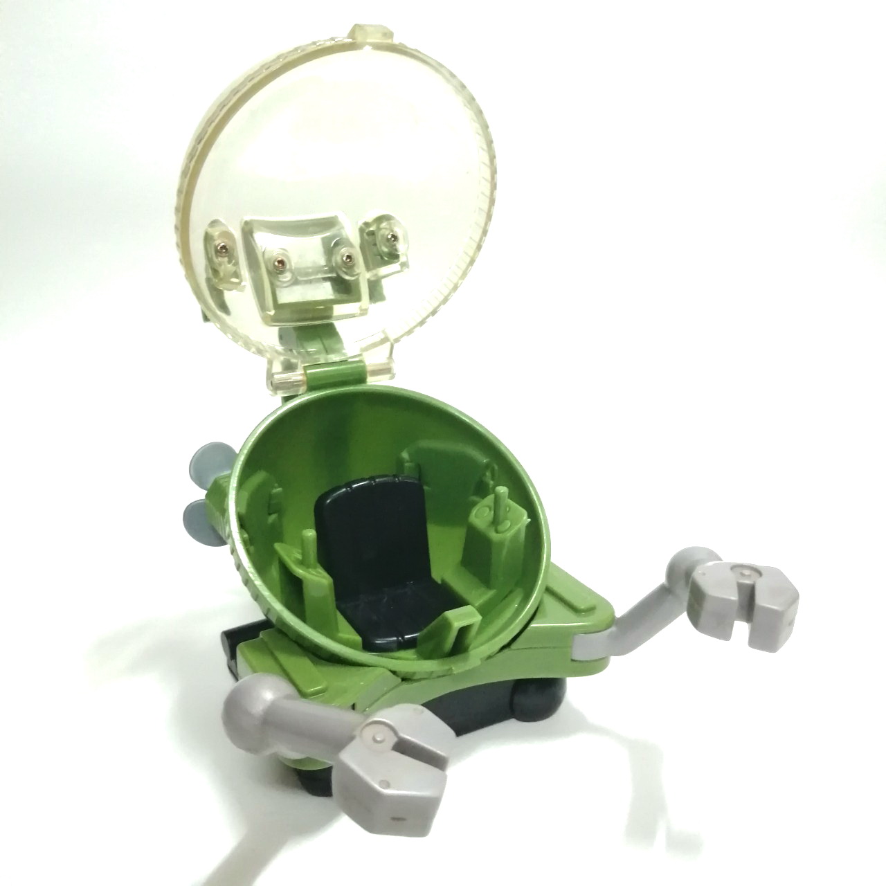 ยานโมดูลจากจูราสสิก เวิลดิ์ พลาสติกตัน มีส่วนใส มีจุดขยับกระจกเปิดได้ แขนกลขยับซ้ายขวาได้ ขนาดตามรูป มีตามภาพ งานเก่าMattel 2007 มีรอยบ้าง