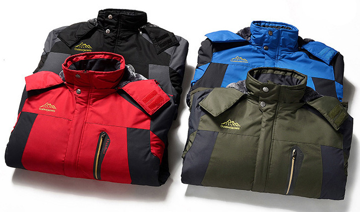 Outdoor เสื้อกันหนาวติดลบ กันหิมะ ซับขน ฮู้ดถอดได้ (10144MM)