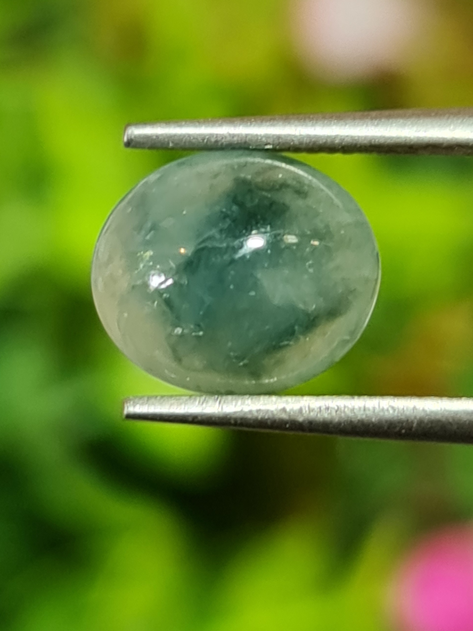หยกพม่าเจียรนัย (Burmese jade ) 2.17 กะรัต หยกแท้ อัญมณีมงคลประจําวันเกิด เครื่องประดับหยก
