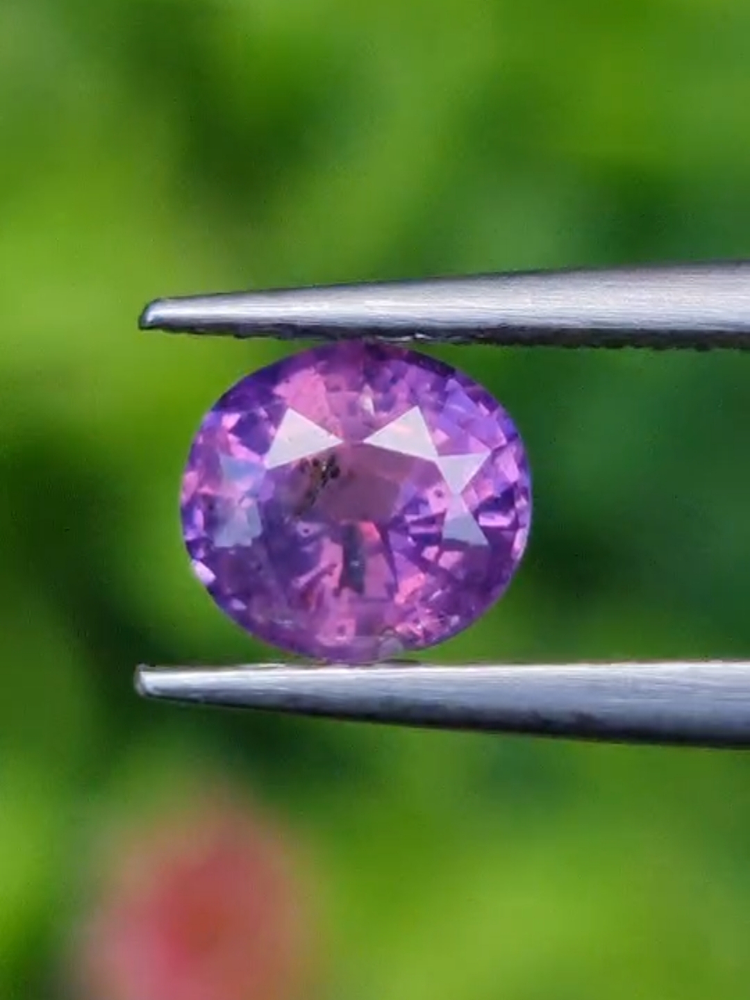 พลอย เพอเพิล แซฟไฟร์ สีม่วง Purple Sapphire 1.13 กะรัต (Cts.) พลอยแท้ อัญมณีมงคลประจําวันเกิด เครื่องประดับพลอย