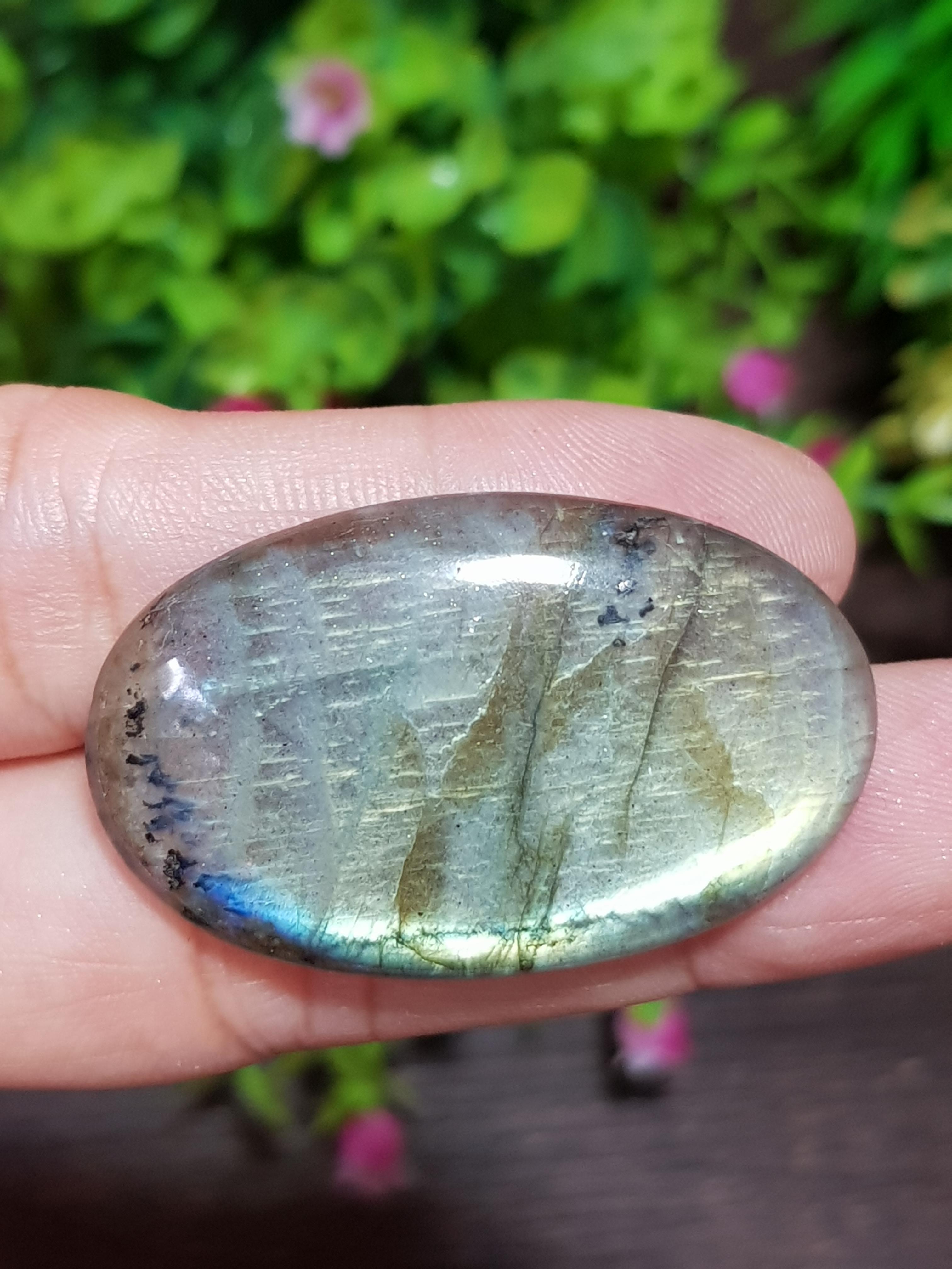 พลอย ลาบราดอไรต์ Labradorite 56.70 กะรัต (Cts.) พลอยแท้ อัญมณีมงคลประจําวันเกิด เครื่องประดับพลอย