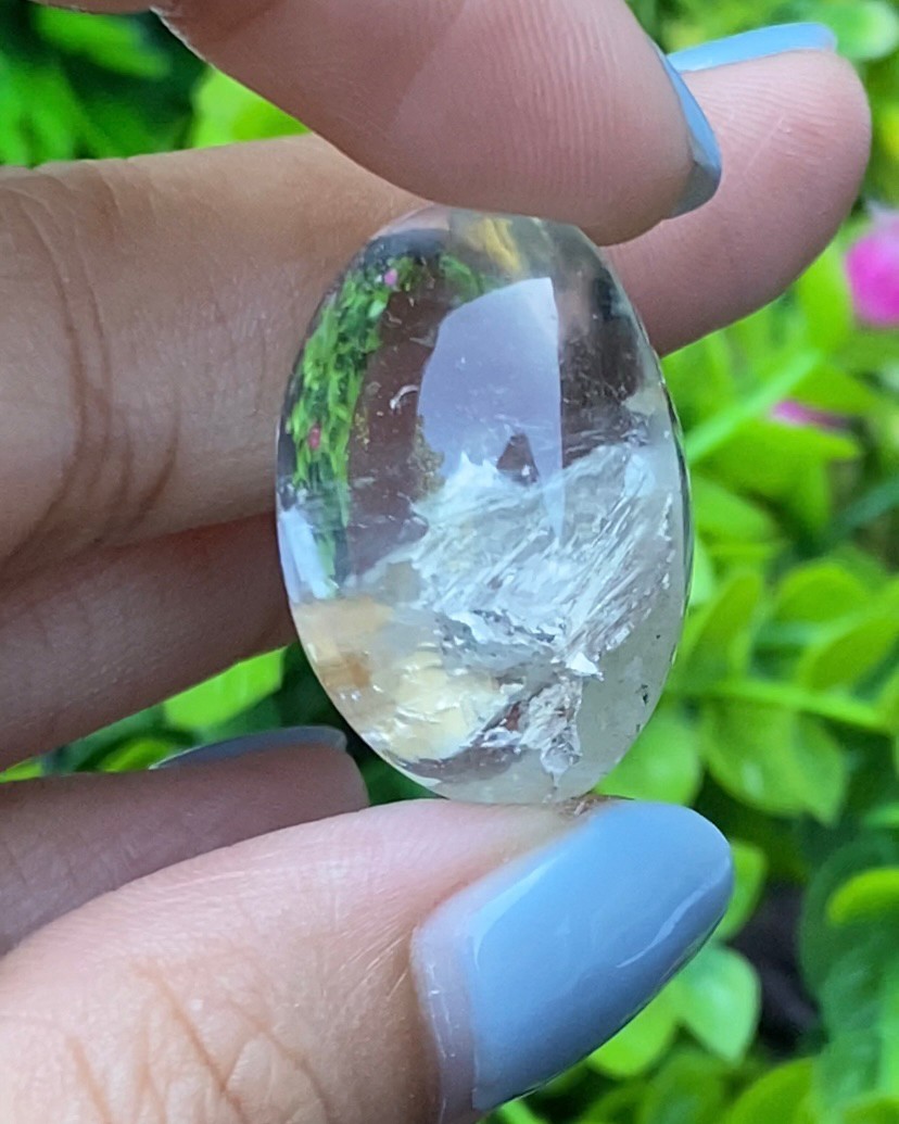 โป่งข่าม ควอตซ์ Rutilated Quartz 54.43 กะรัต Cts. พลอยแท้ อัญมณีมงคลประจําวันเกิด เครื่องประดับพลอย
