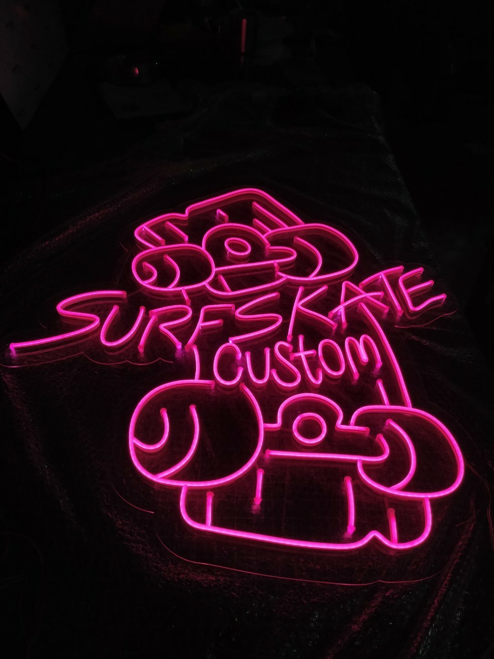 ป้ายไฟนีออนFlex แสงสีชมพู