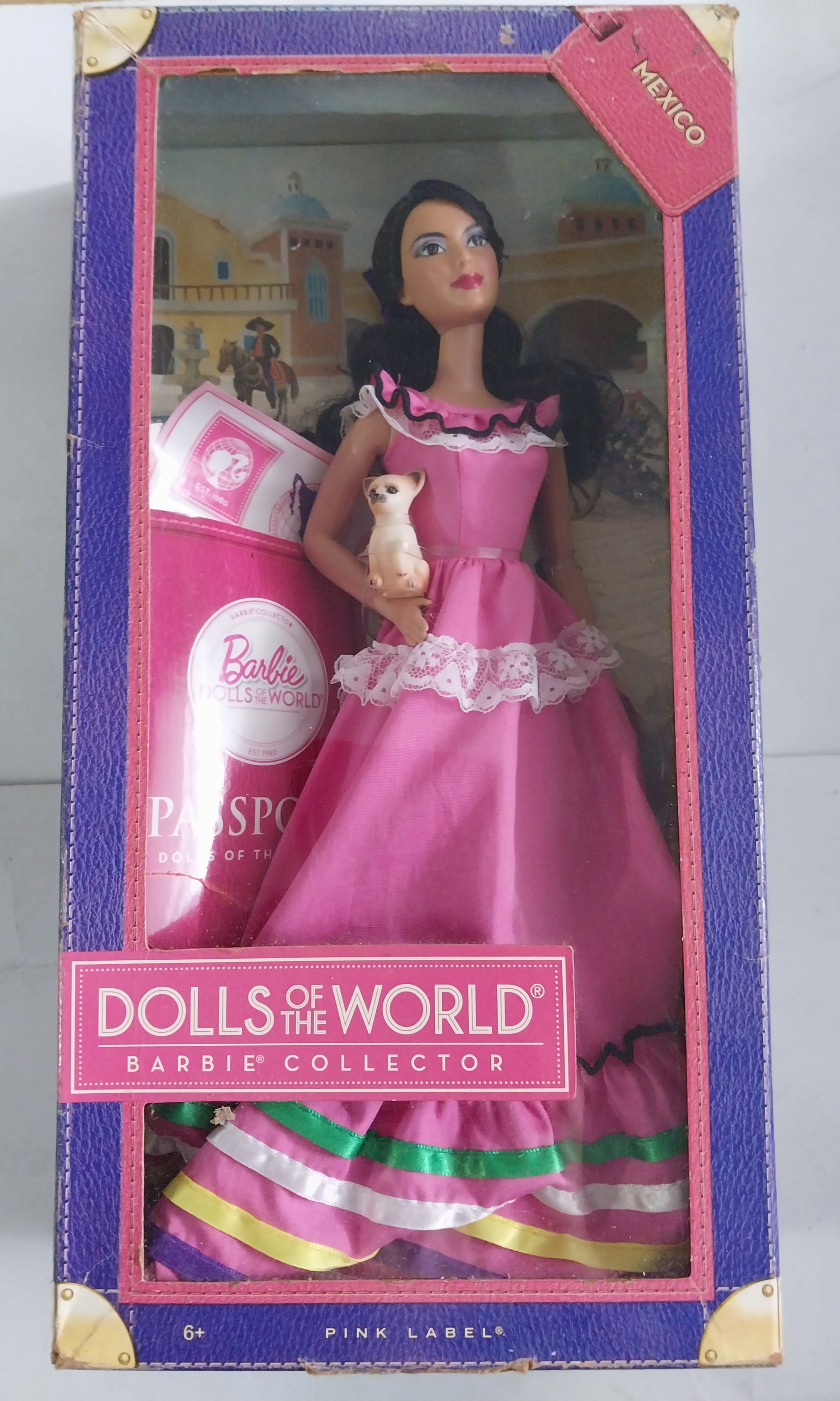 มือ1 เก่าเก็บในกล่อง **กล่องมีตำหนิ ตุ๊กตาบาร์บี้ รุ่น Dolls of the World_Mexico ตุ๊กตาเม็กซิโก
