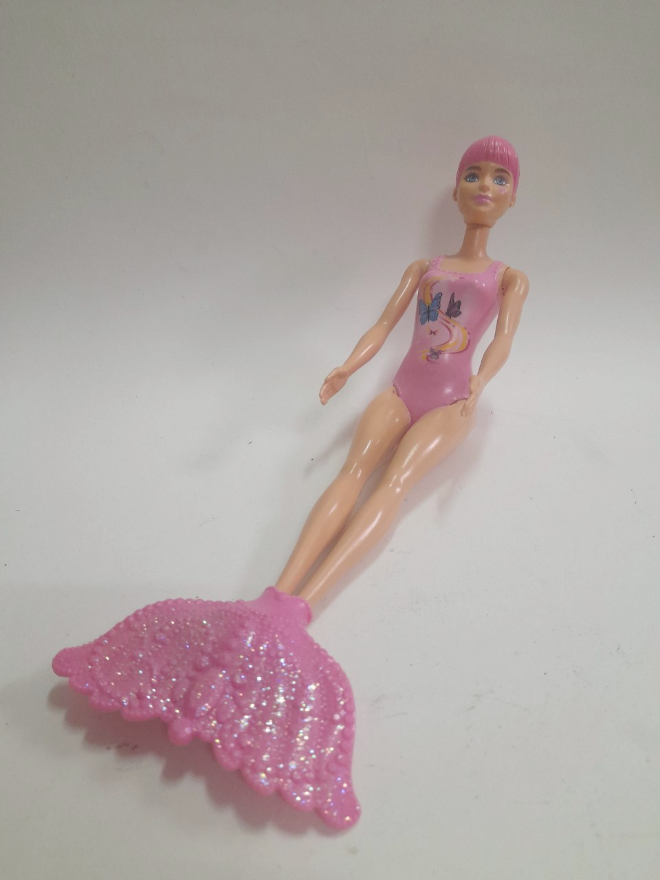 มีหลายภาพ ,**ไม่มีปอยผมหางม้าด้านหลัง ตุ๊กตาบาร์บี้รุ่นCoverandRevealนางเงือก ของแท้Barbie_Mattel2020