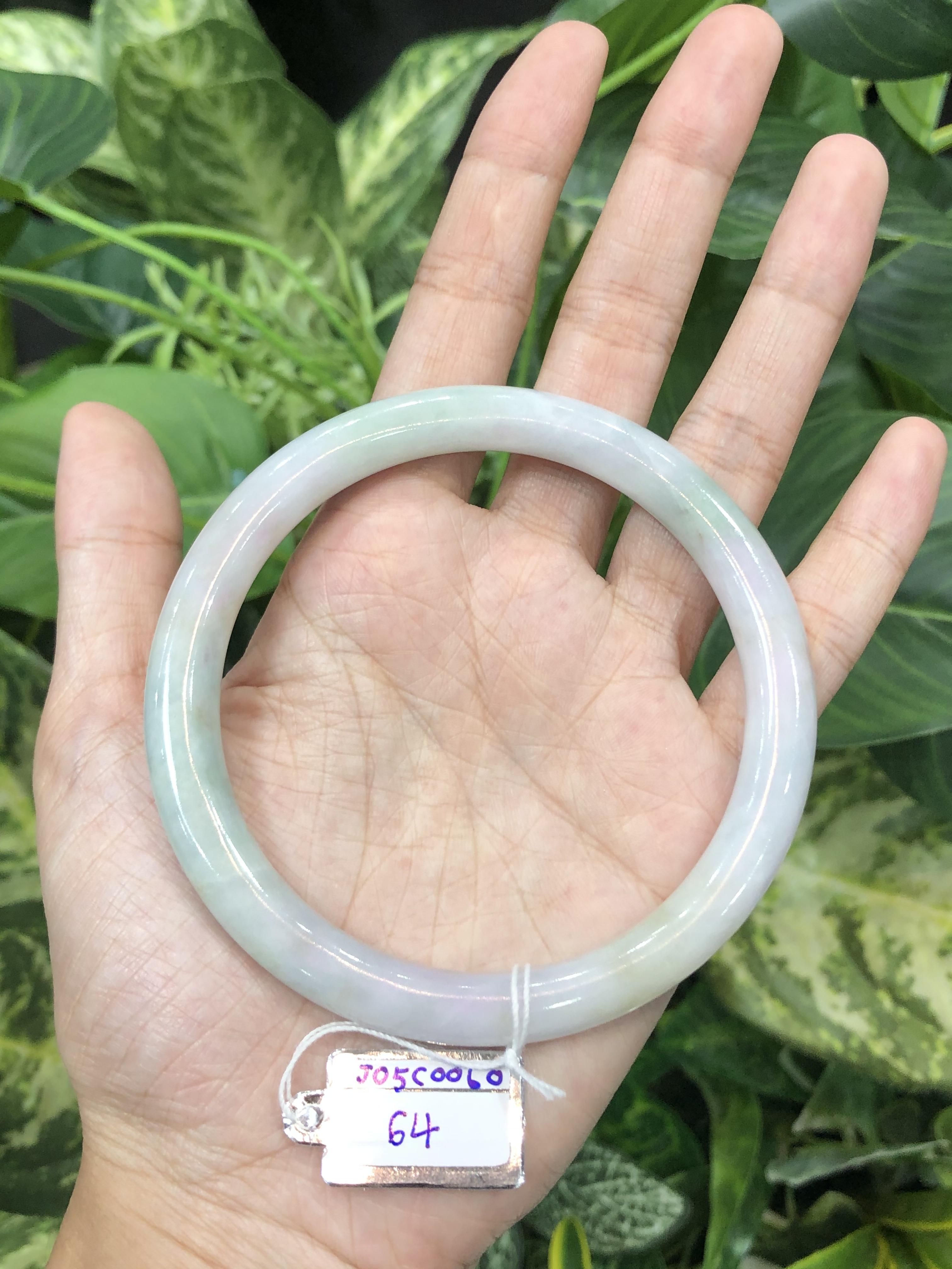 ๋J05C0060 หยก พม่า แท้ Jade กำไลหยก 64 มม. (Jade bracelet) พม่า (Myanmar)