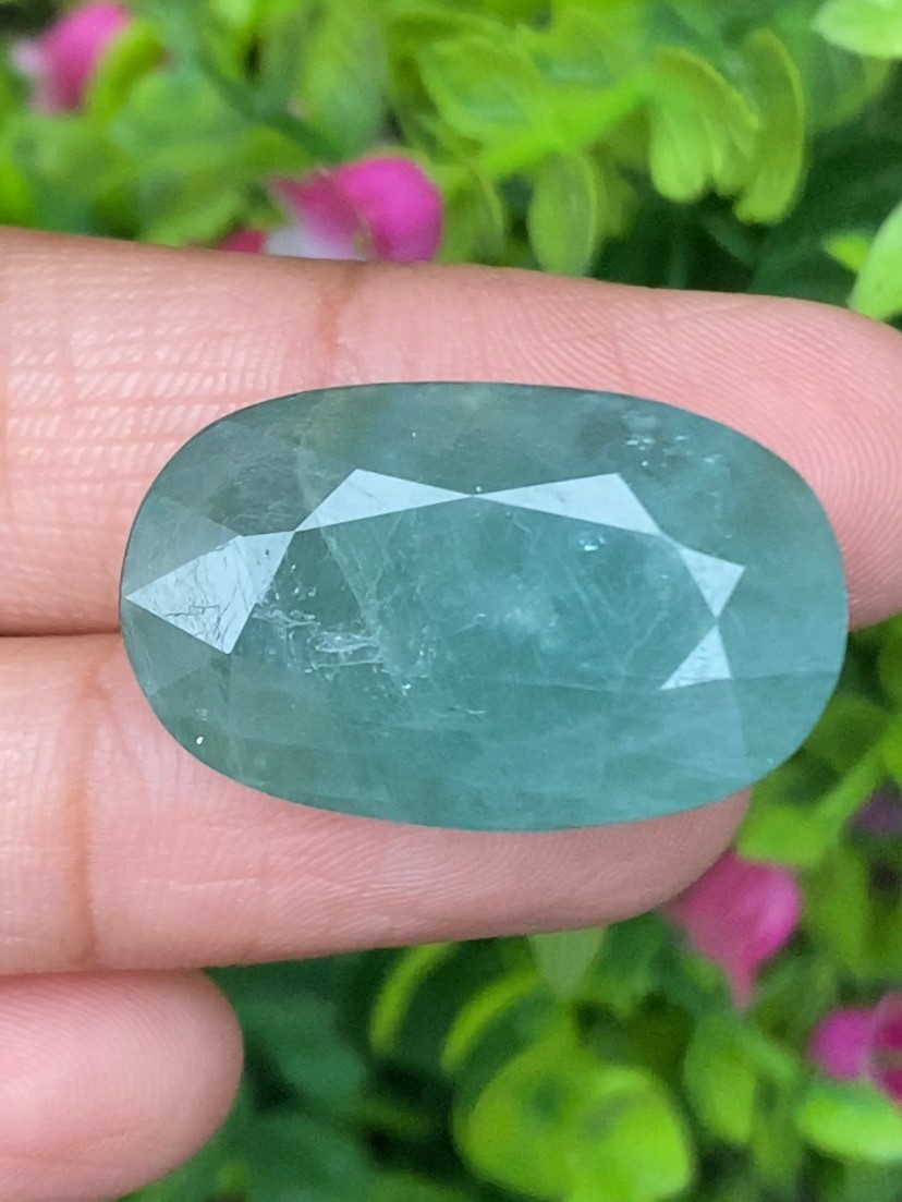 พลอย แกรนดิเดียร์ไรท์ Grandidierite 40.29 กะรัต (Cts.) พร้อมใบเซอร์ พลอยแท้ อัญมณีมงคลประจําวันเกิด เครื่องประดับพลอย