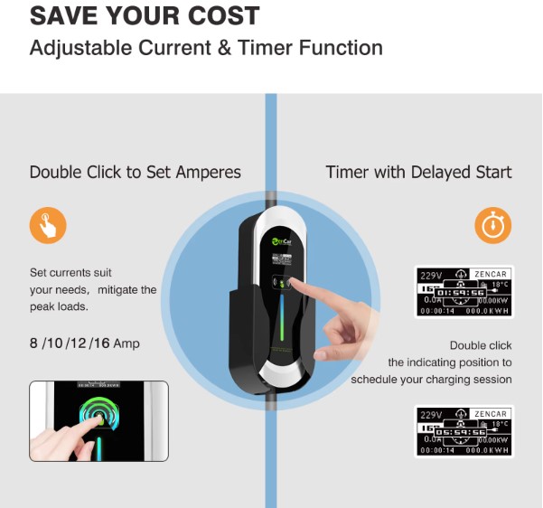 เครื่องชาร์จ EV 32A 1เฟส 220V Type.2 ใช้ในบ้าน / แบบพกพา