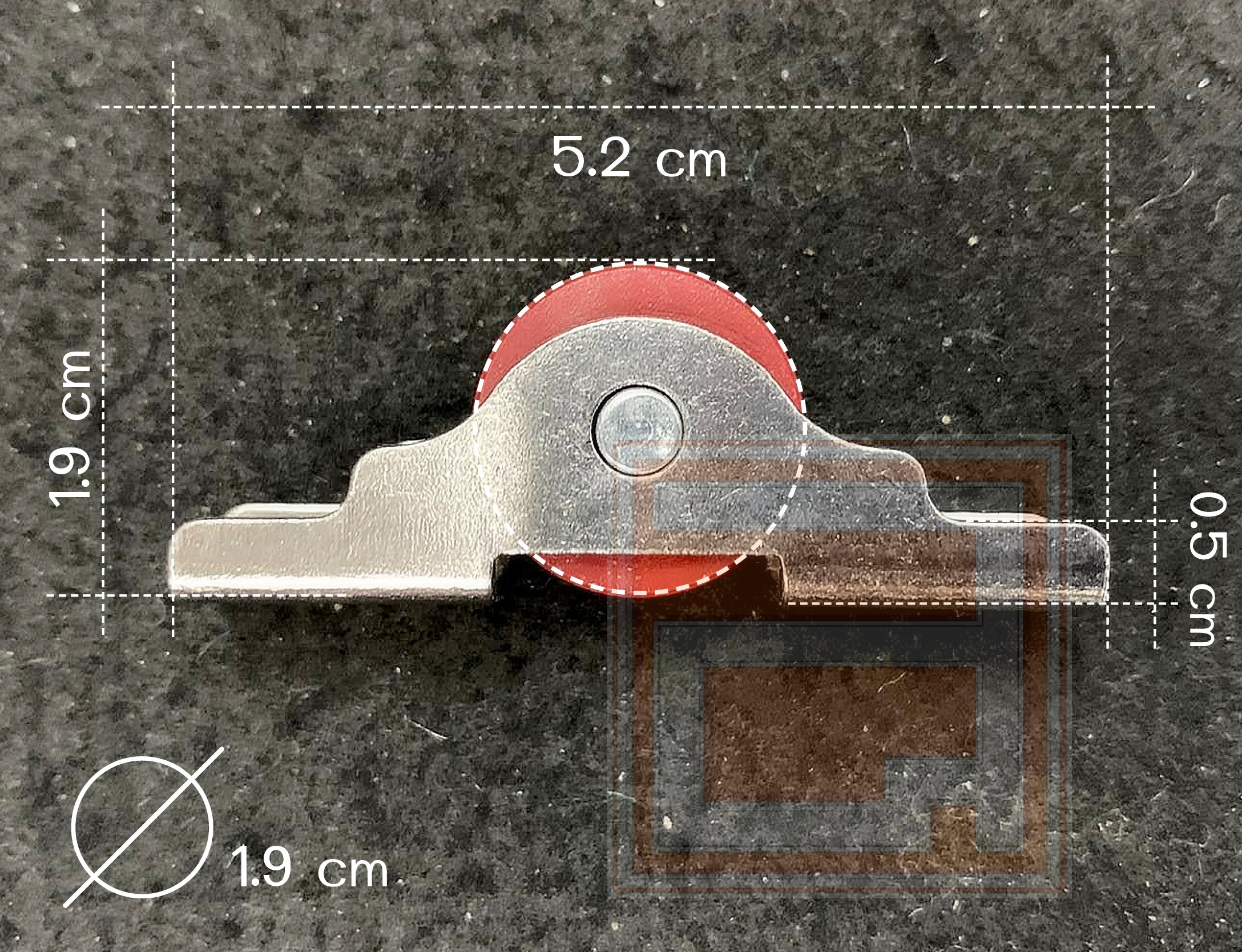 ล้อบานเลื่อนแดง UPVC