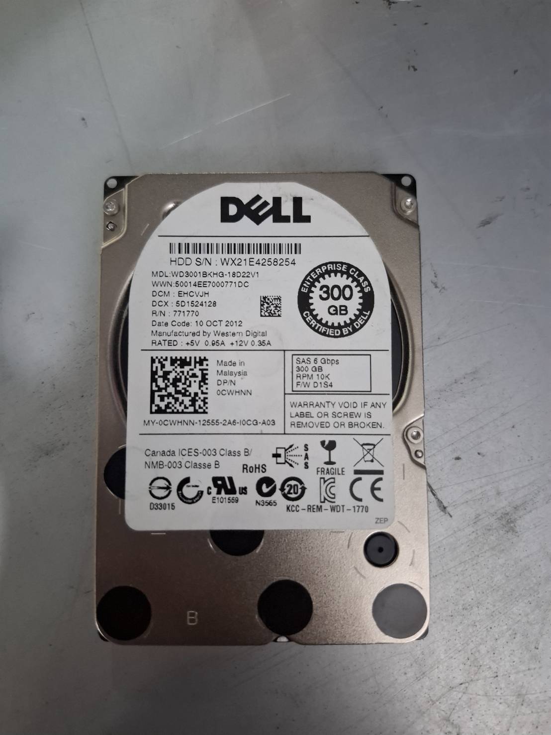 Harddisk Server SAS 300GB 6Gbps 10K