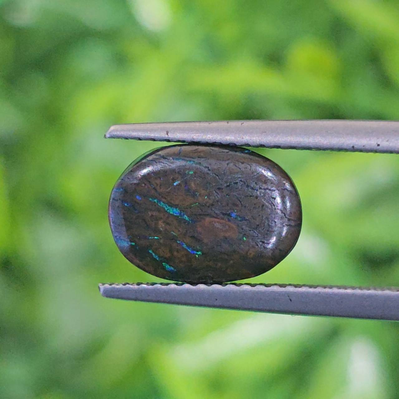 พลอย โบลเดอร์ โอปอล ออสเตรเลีย Australian Boulder Opal 3.86 กะรัต (Cts.) พลอยแท้ อัญมณีมงคลประจําวันเกิด เครื่องประดับพลอย