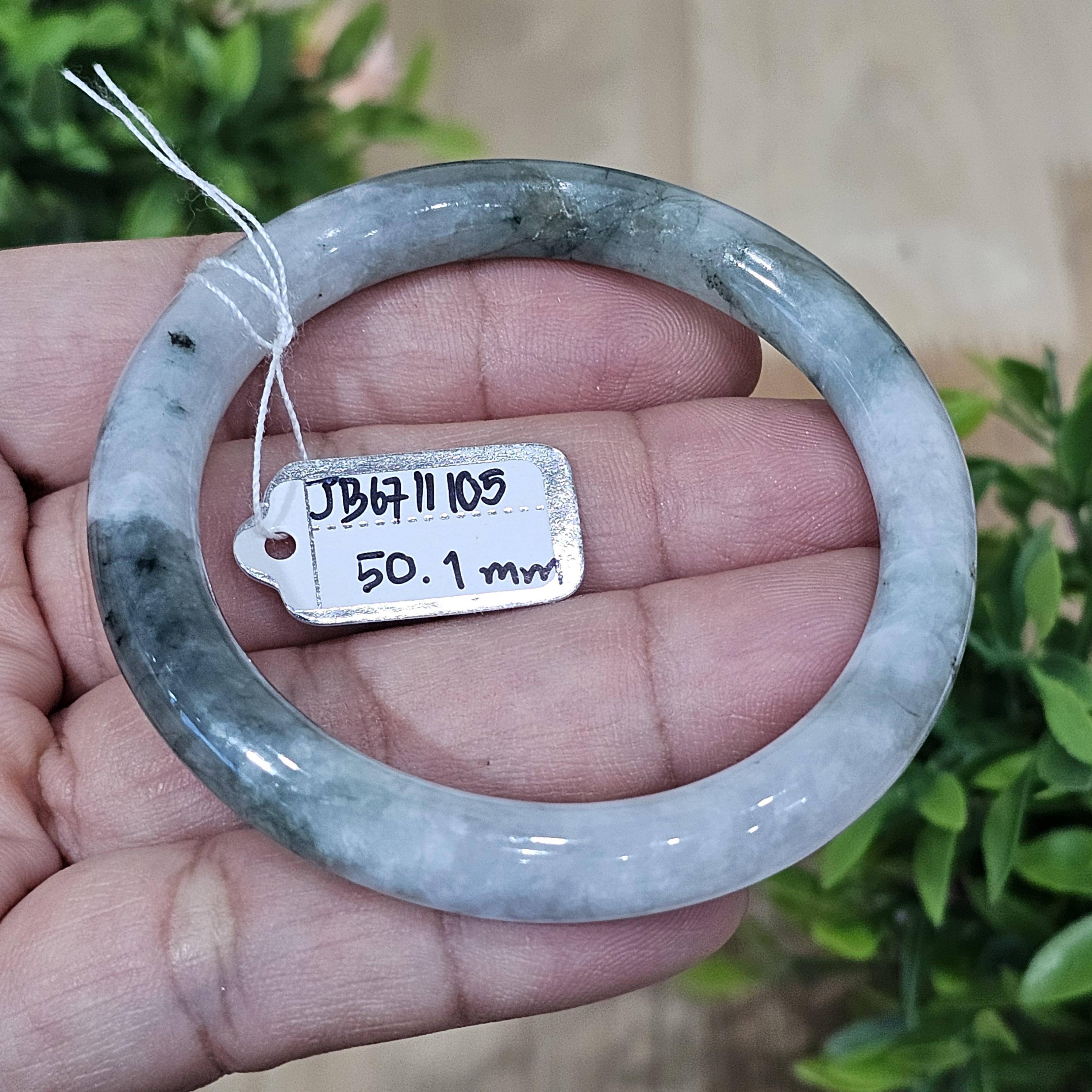 JB6711105 หยก พม่า แท้ Jade กำไลหยก (Jadeite bracelet) พม่า (Myanmar) 50.1 มม.