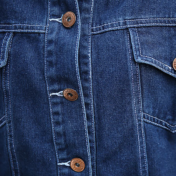 เสื้อแจ็คเก็ตยีนส์ตัวสั้น หลังปักลายสวย (11871X)