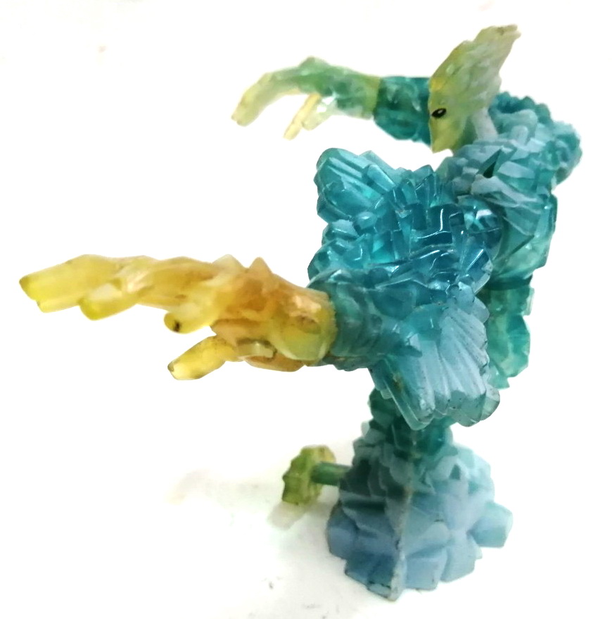 ฟิกเกอร์ AFC (แอคชั่นฟิกเกอร์) ICE MAN ไอส์แมน จาก X-MEN ขนาดสูง 20 ซม. ใส่น้ำแล้วกดกลไกฉีดได้ ตัวใสสีฟ้า ขยับแขนได้ งานเก่าปี 1999 สภาพสะสมเก่าเก็บ