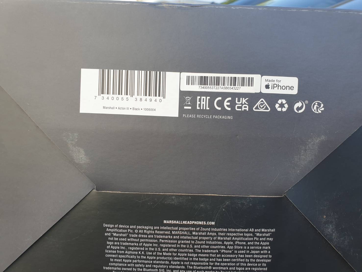 ลำโพง Mashall Action III สภาพดีมากมีกล่องศูนย์ไทย