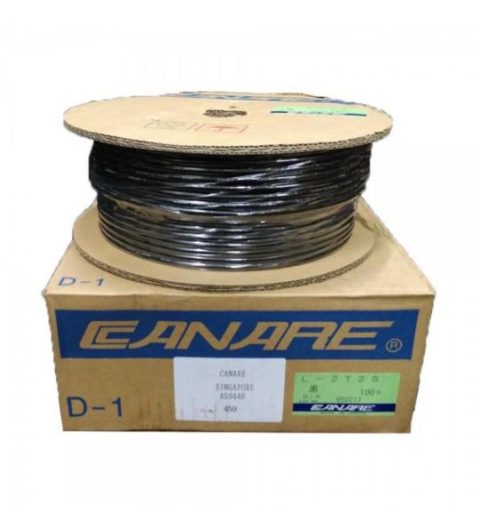 Canare L-2T2S สายไมโครโฟน สายสัญญาณเสียง สายสัญญาณ ยี้ห้อคาแน Twisted Pair Microphone cable /1 ม้วน 100M.