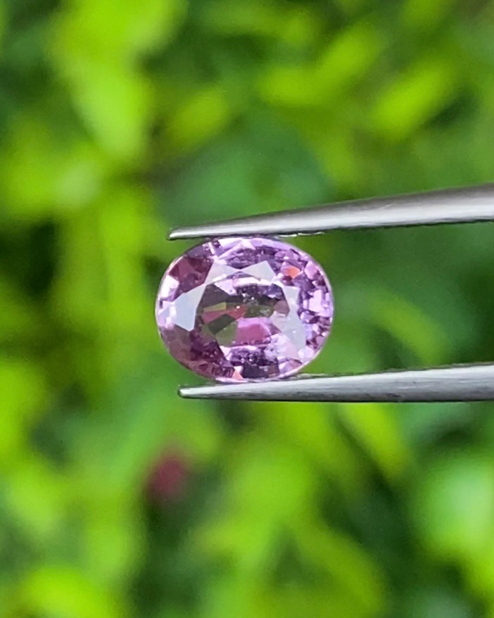 พลอย ชมพู พิ้ง แซฟไฟร์ Pink Sapphire ดิบ Unheated 1.17 กะรัต (Cts.) พลอยแท้ อัญมณีมงคลประจําวันเกิด เครื่องประดับพลอย