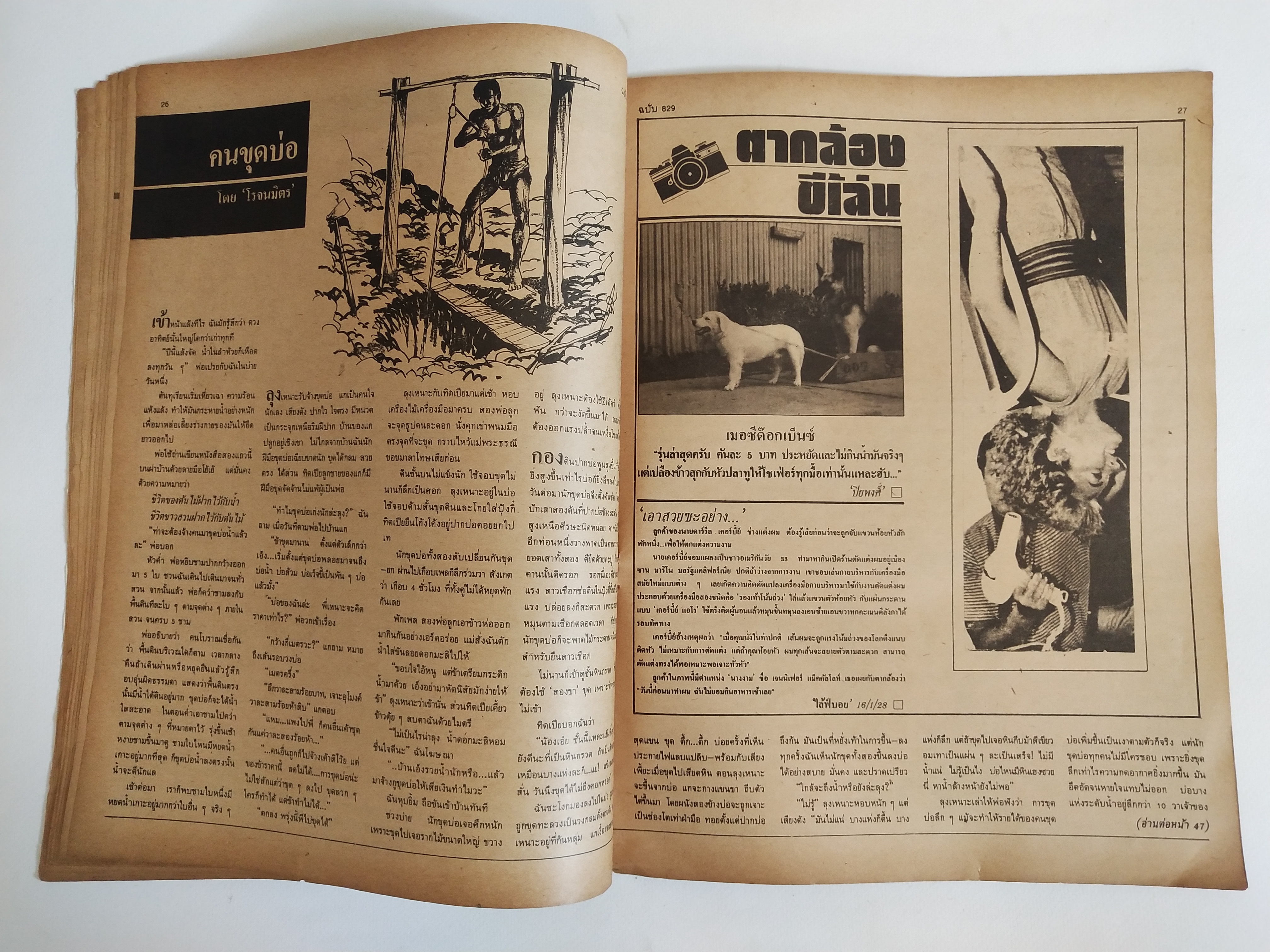 มีหลายภาพ,นิตยสารเก่า ฟ้าเมืองไทย ฉบับที่829 ,7 กพ.2528 **หนังสือเก่ามีตำหนิ โปรดดูทุกภาพ