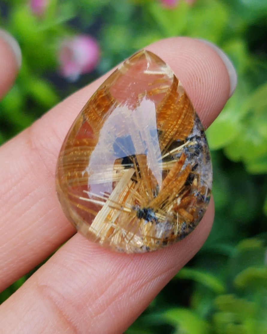 ไหมทอง สตาร์ ควอตซ์ Golden Star Rutilated Quartz 39.59 กะรัต Cts.พลอยแท้ อัญมณีมงคลประจําวันเกิด เครื่องประดับพลอย