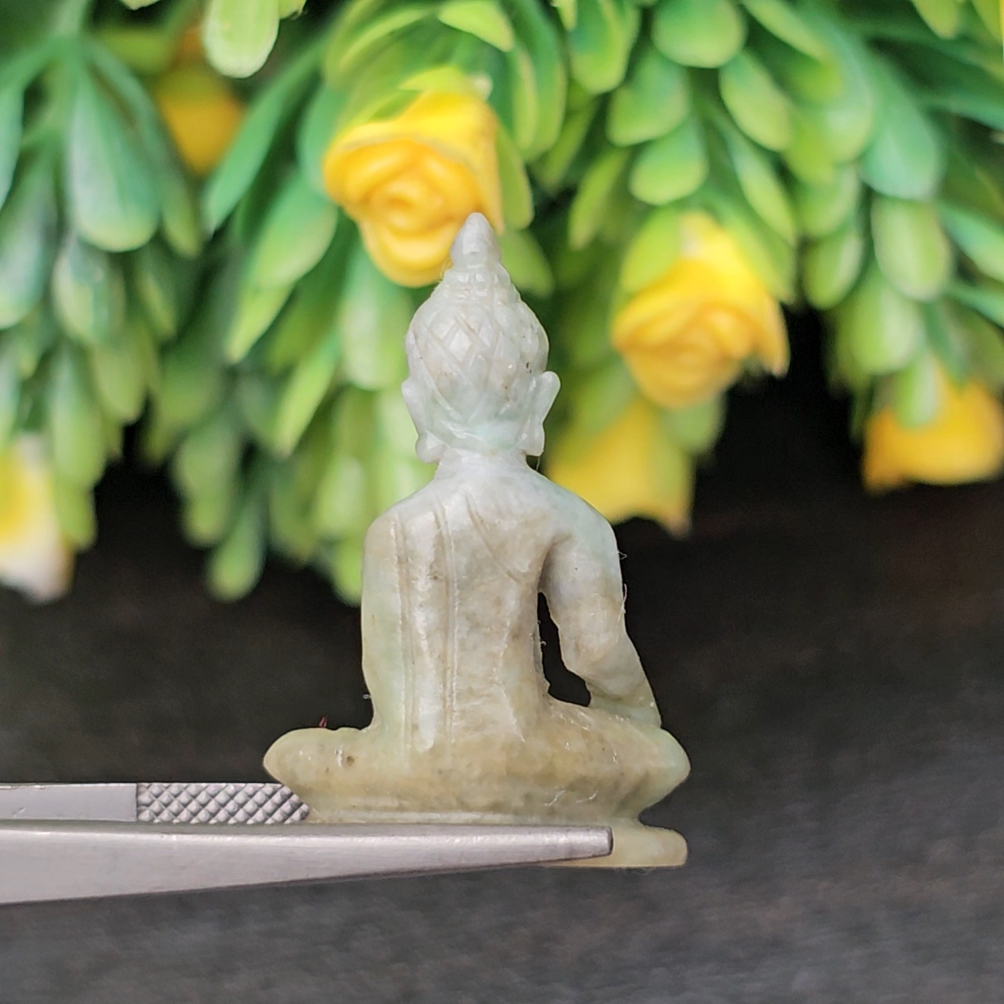 หยก แกะสลัก รูป พระ (Burmese jadeite) 20.82 กะรัต (cts.) หยก พม่า แท้