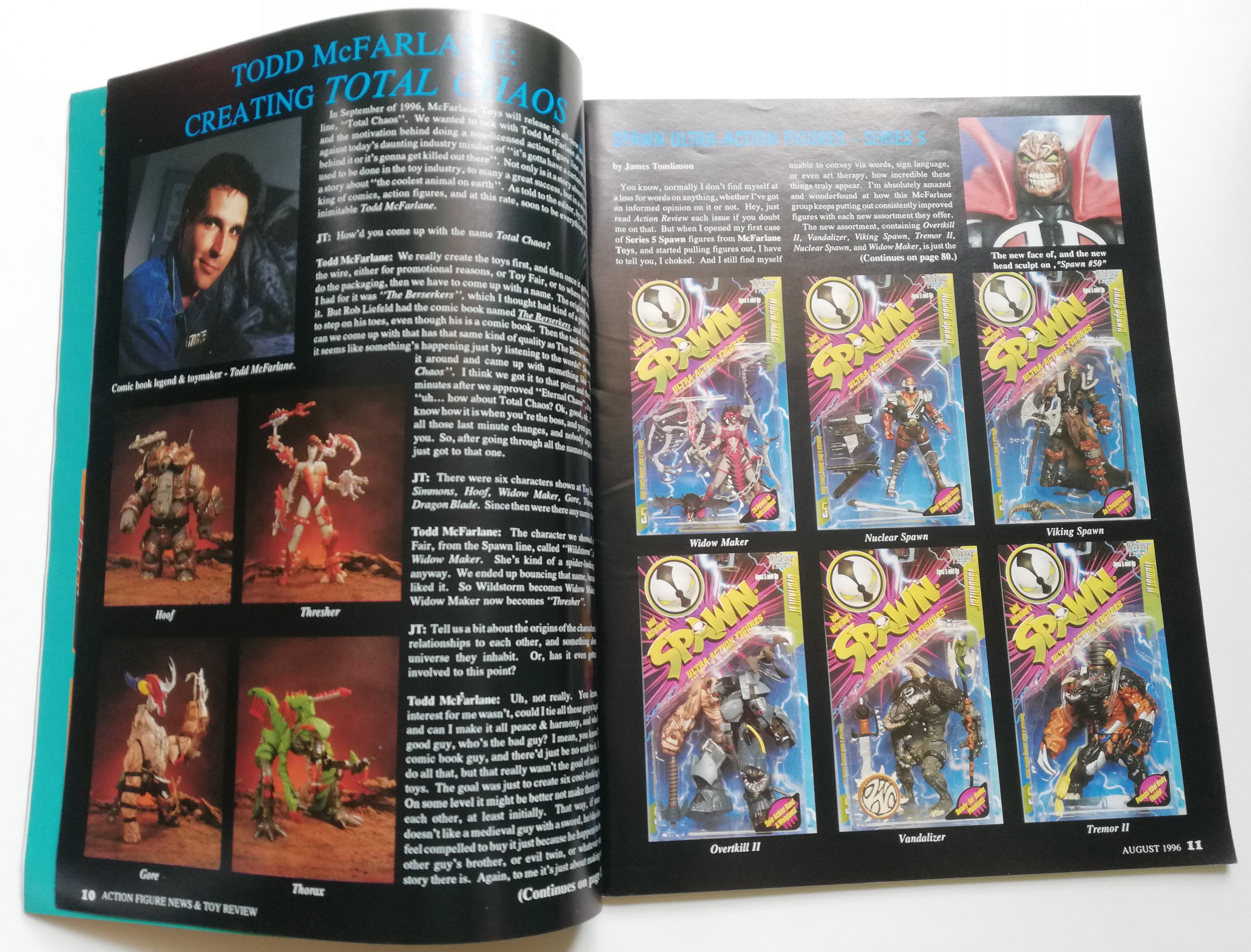 นิตยสารภาษาต่างประเทศ Lee's Action Figure News&Toys Review, August #46_Total Chaos -new Star Wars Figure -Eco-Toys -The Amazing Toy Biz -Starting Lineup -Transformers '89 part2 -McFarlane Toys mixes images and attitude to create